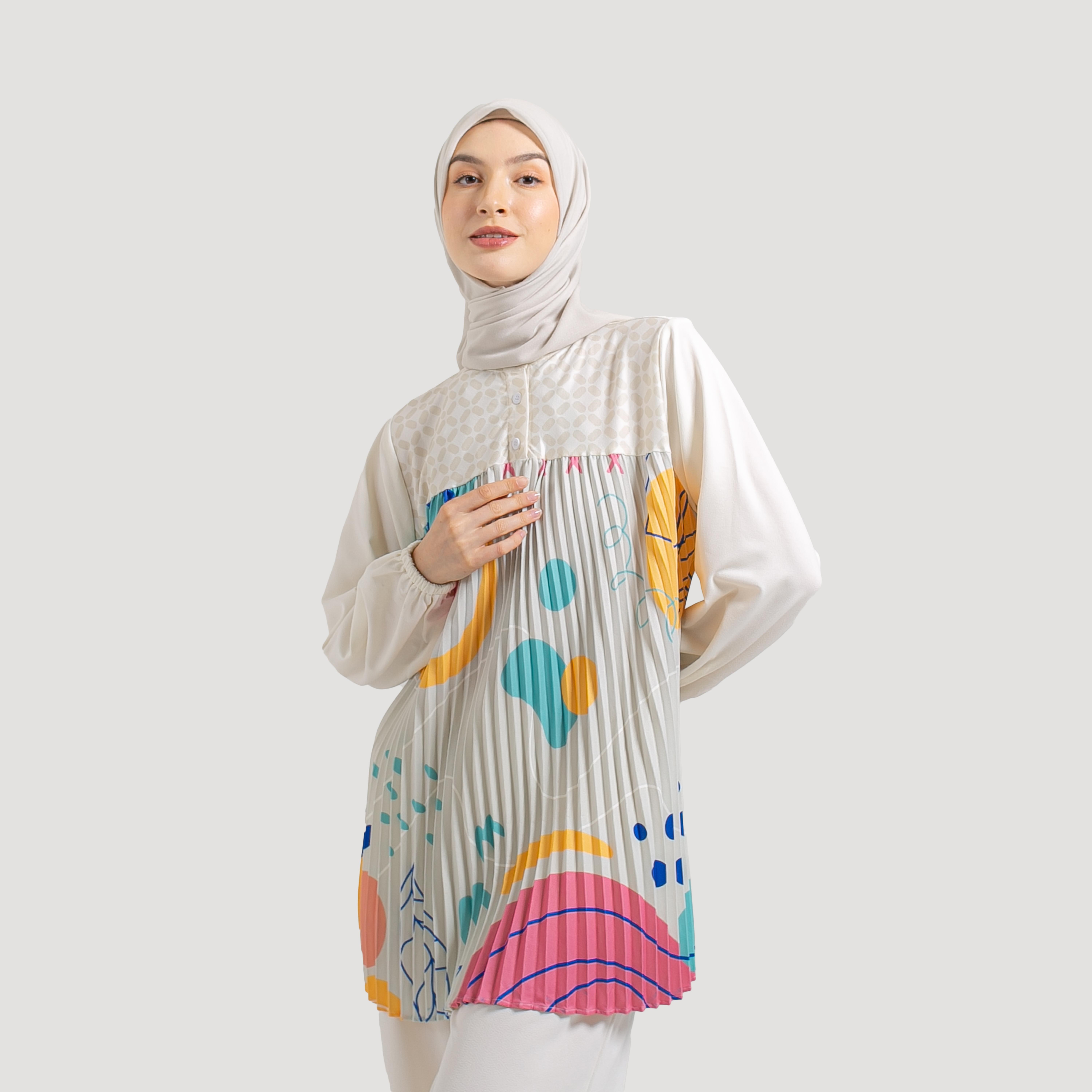 Blouse Plisket Full Print Jasmine by Ameela.KL