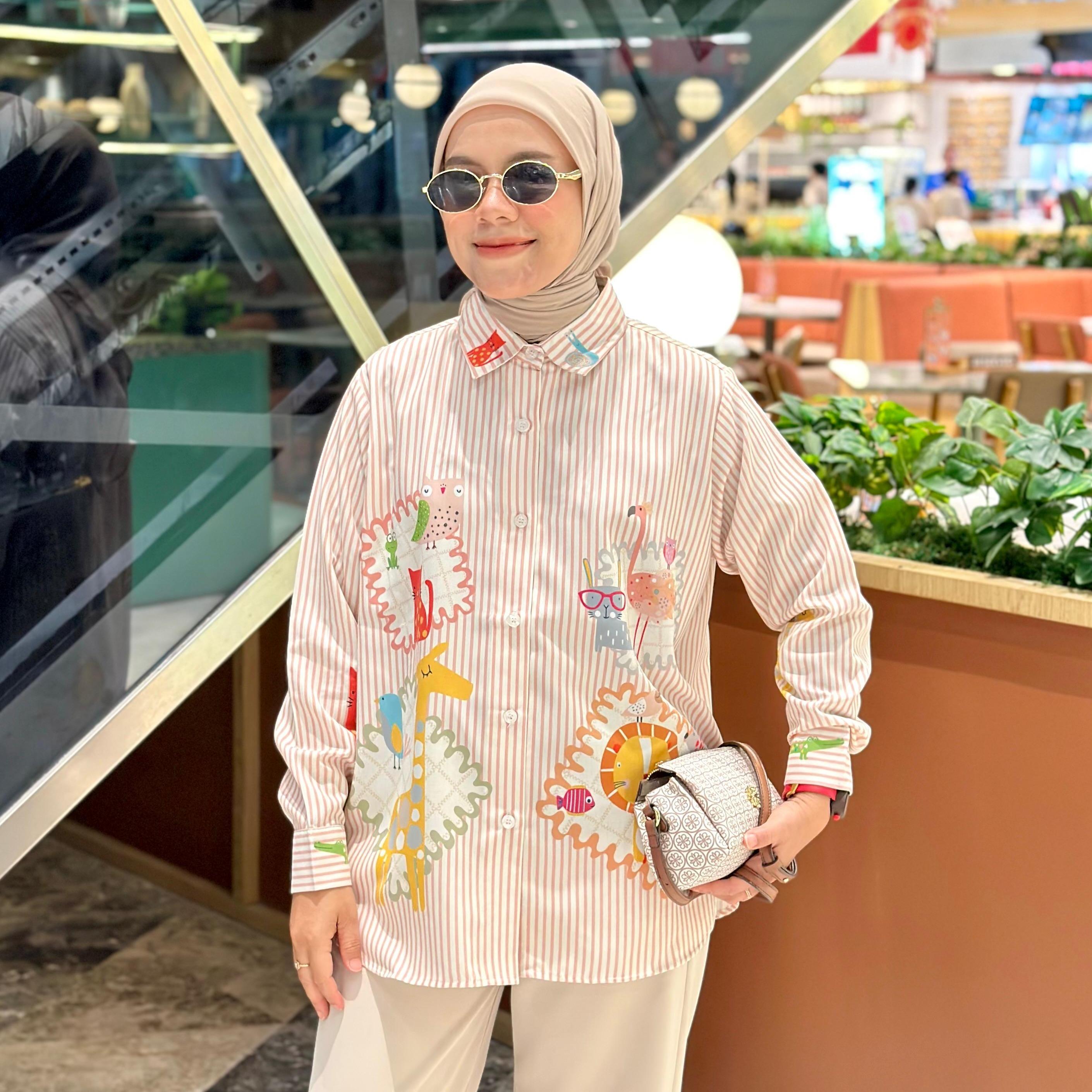 KEMEJA FULL PRINT KATUN TOYOBO LEVIA BY AMEELA.KL