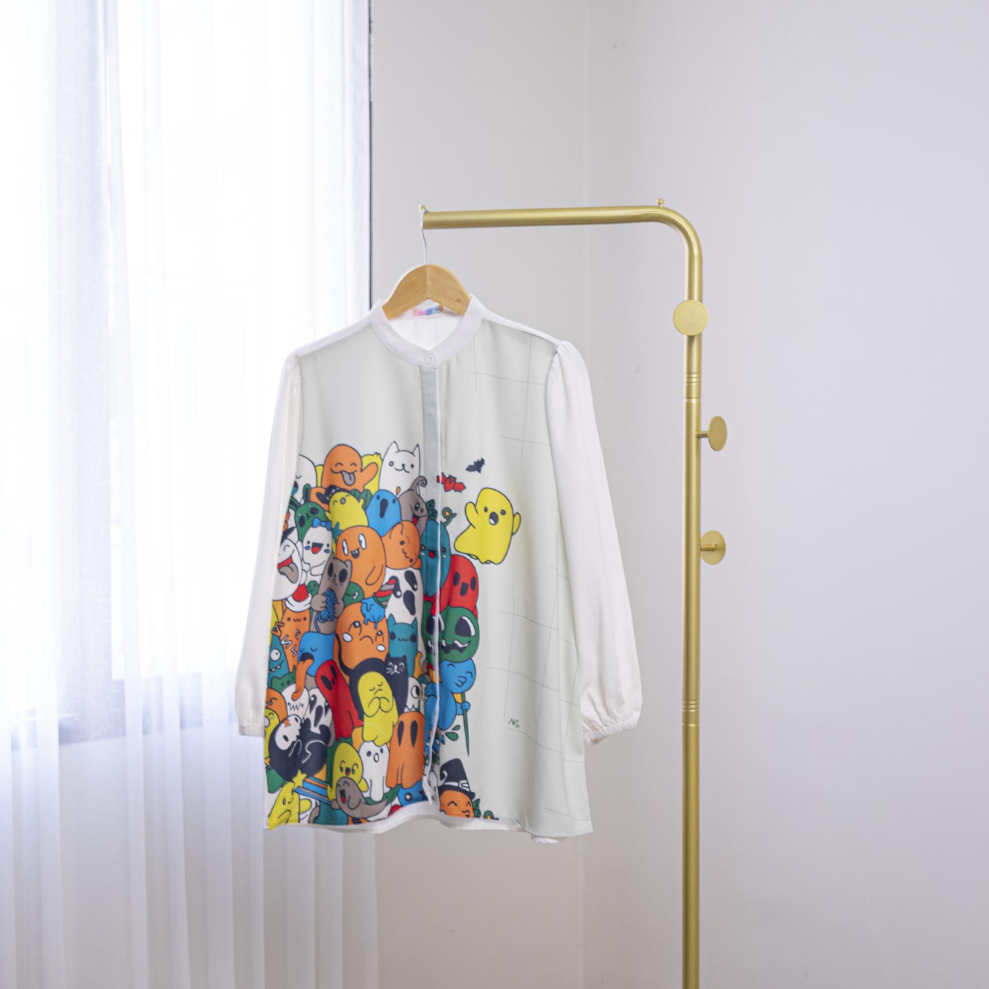 BLOUSE PRINT ARA SILK PERMIUM BY AMEELA.KL