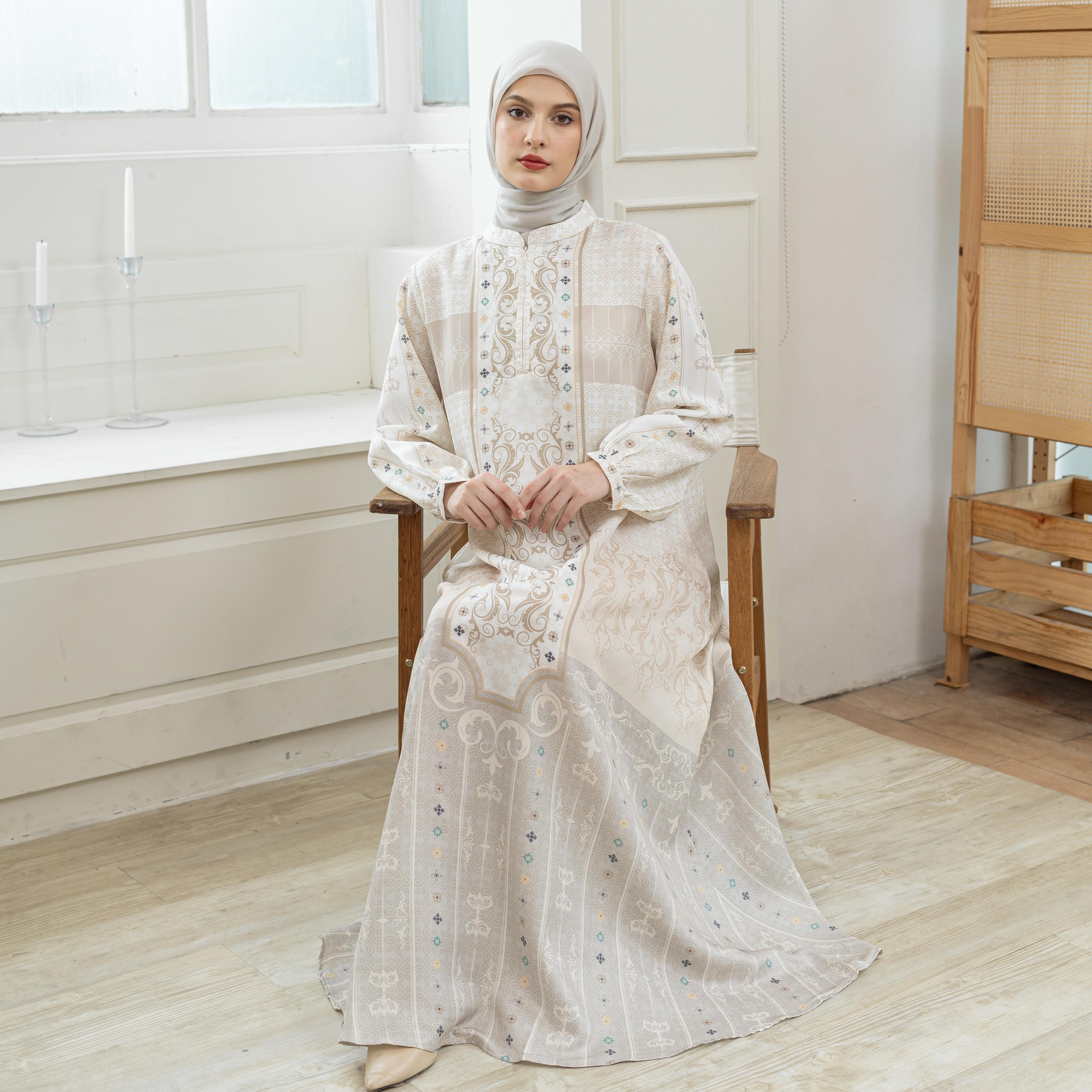 GAMIS FULL PRINT SYAFIRA  EDISI RAYA BY AMEEELA.KL