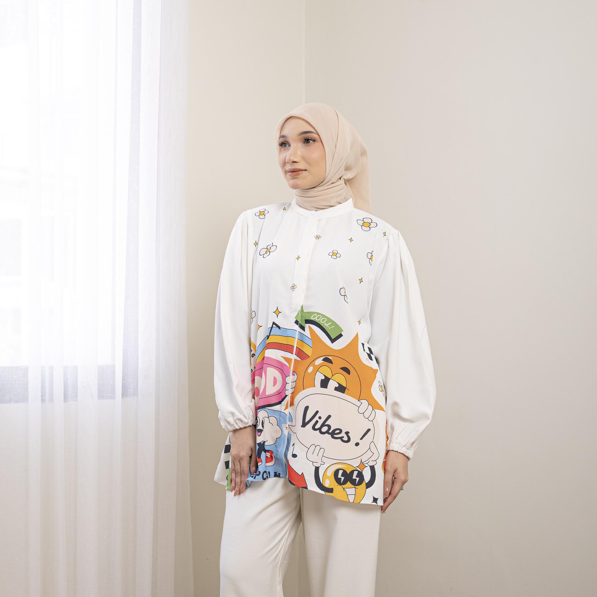 BLOUSE PRINT ARA SILK PERMIUM BY AMEELA.KL