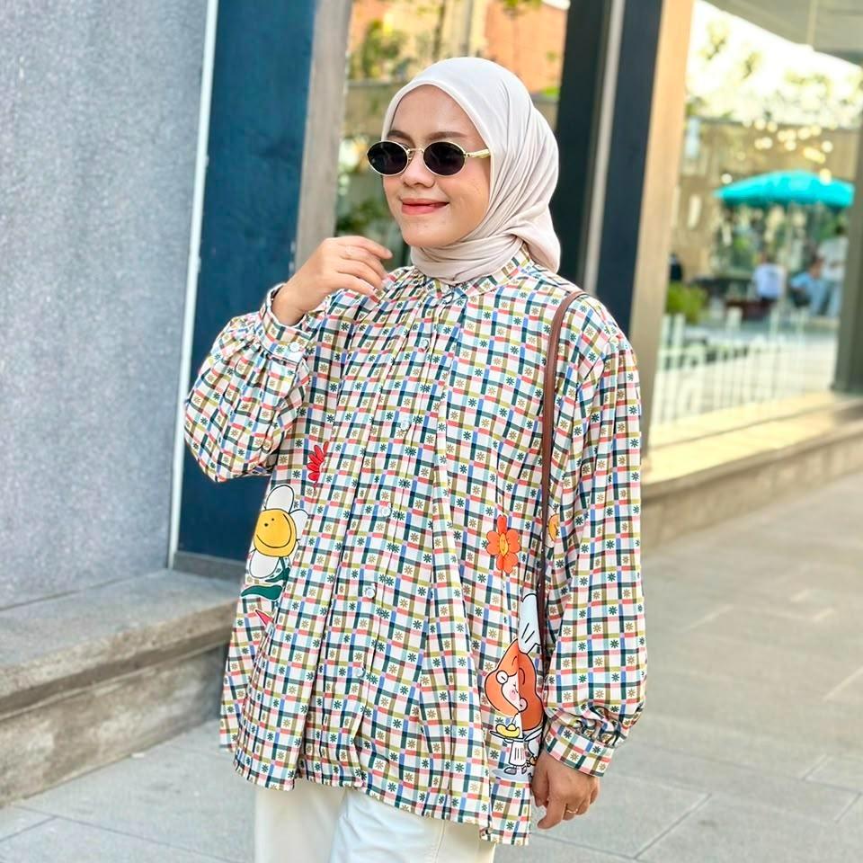BLOUSE FULL PRINT LOLY CRAP CARREL BY AMEELA.KL