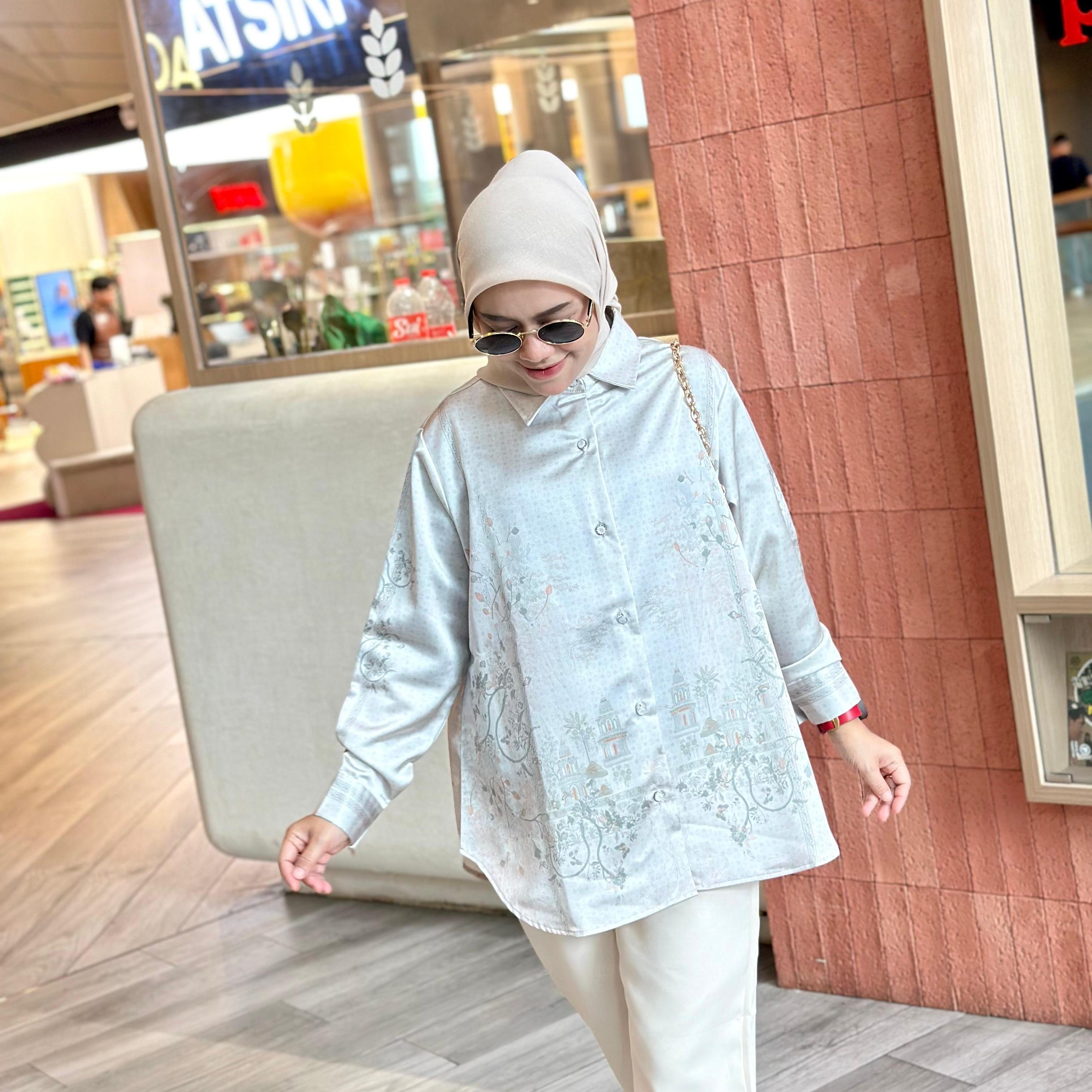 KEMEJA FULL PRINT RAYA SERIES SONAA SILK PREMIUM BY AMEELA.KL