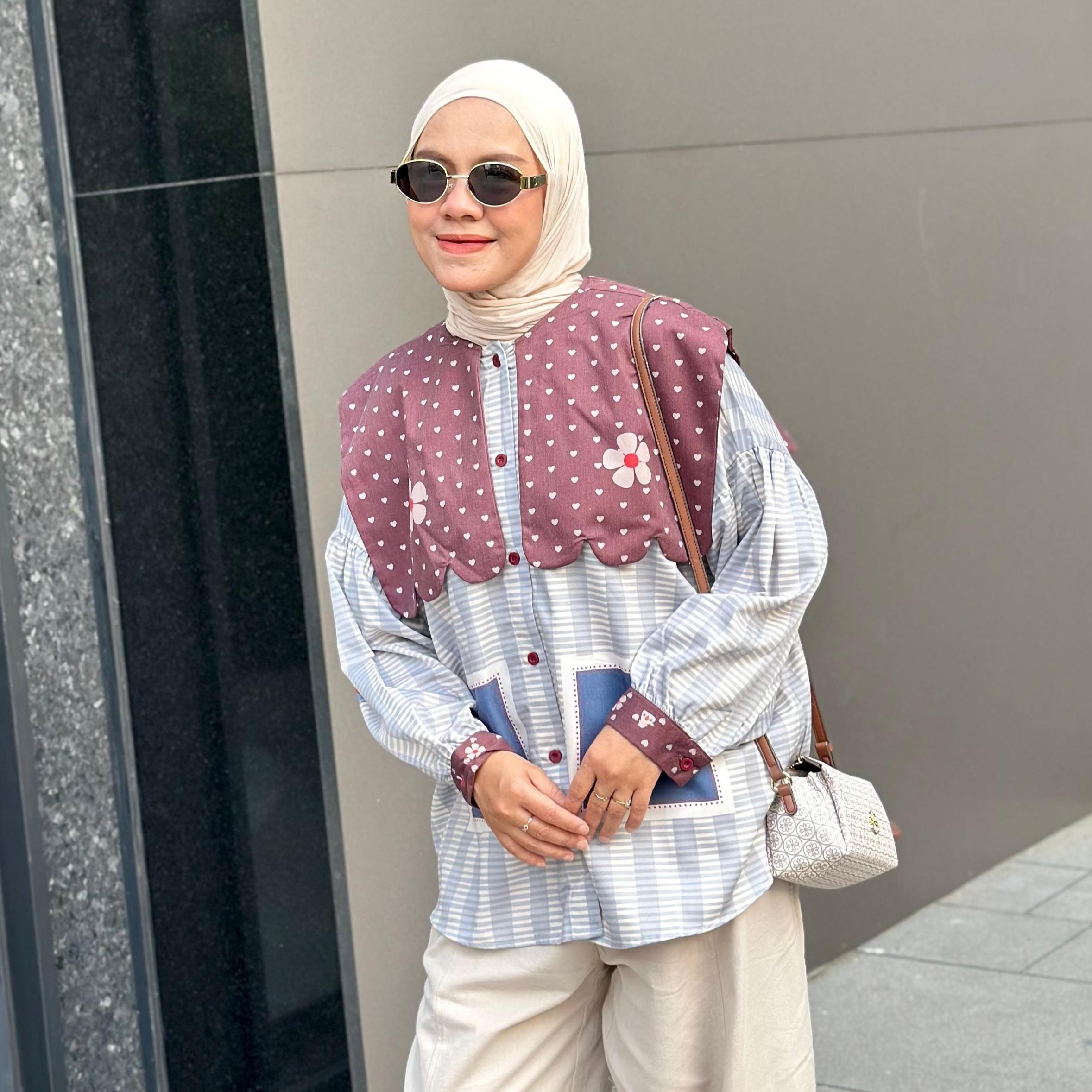 AMEELA. KL BLOUSE FULL PRINT KRAH LUCU MICHE