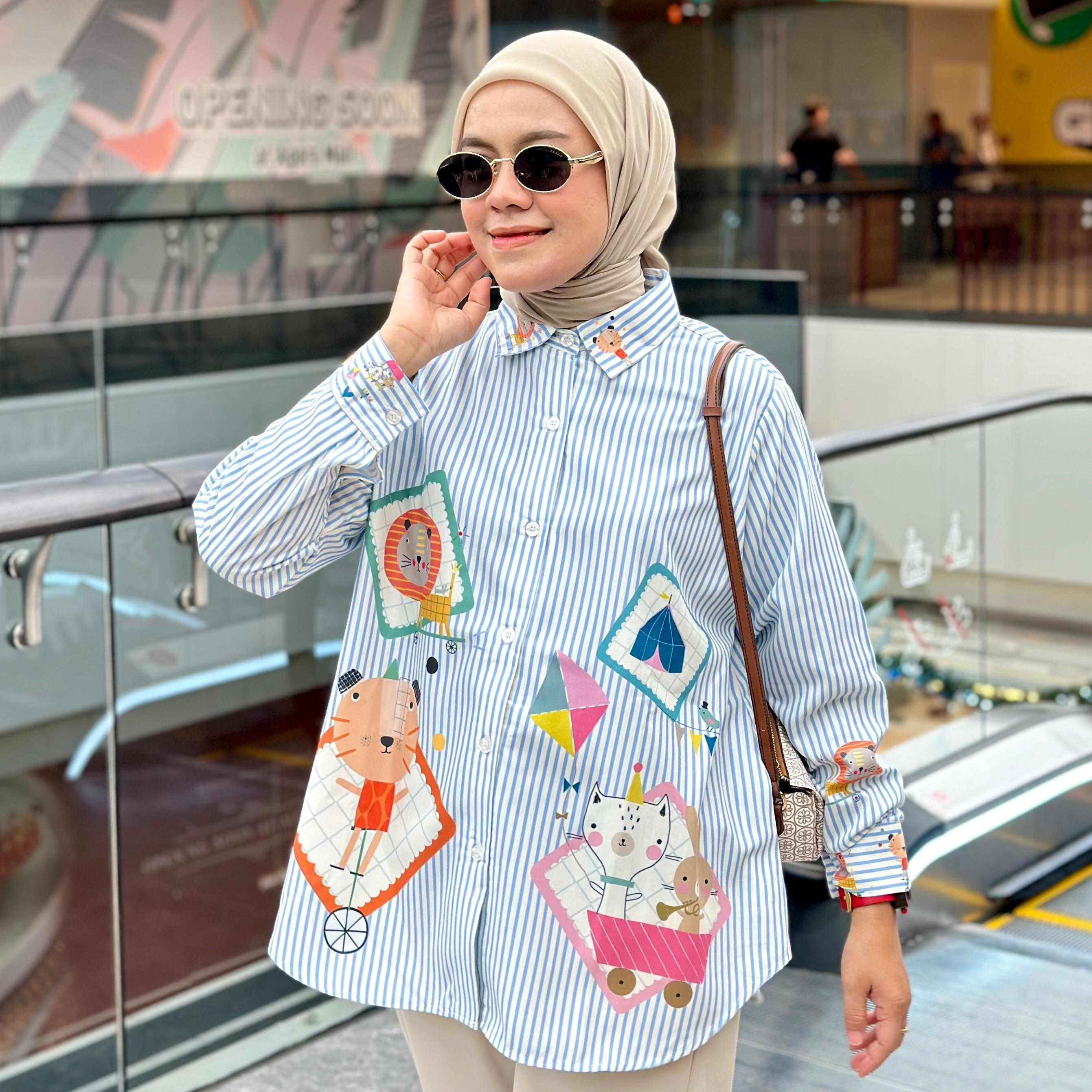 KEMEJA FULL PRINT KATUN TOYOBO LEVIA BY AMEELA.KL