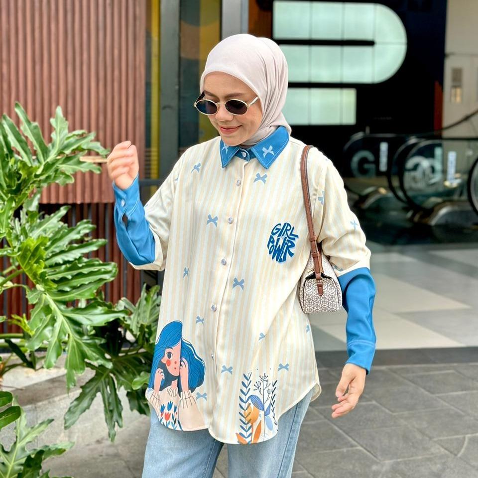 KEMEJA FULL PRINT LOLY CRAPE KAIA BY AMEELA.KL