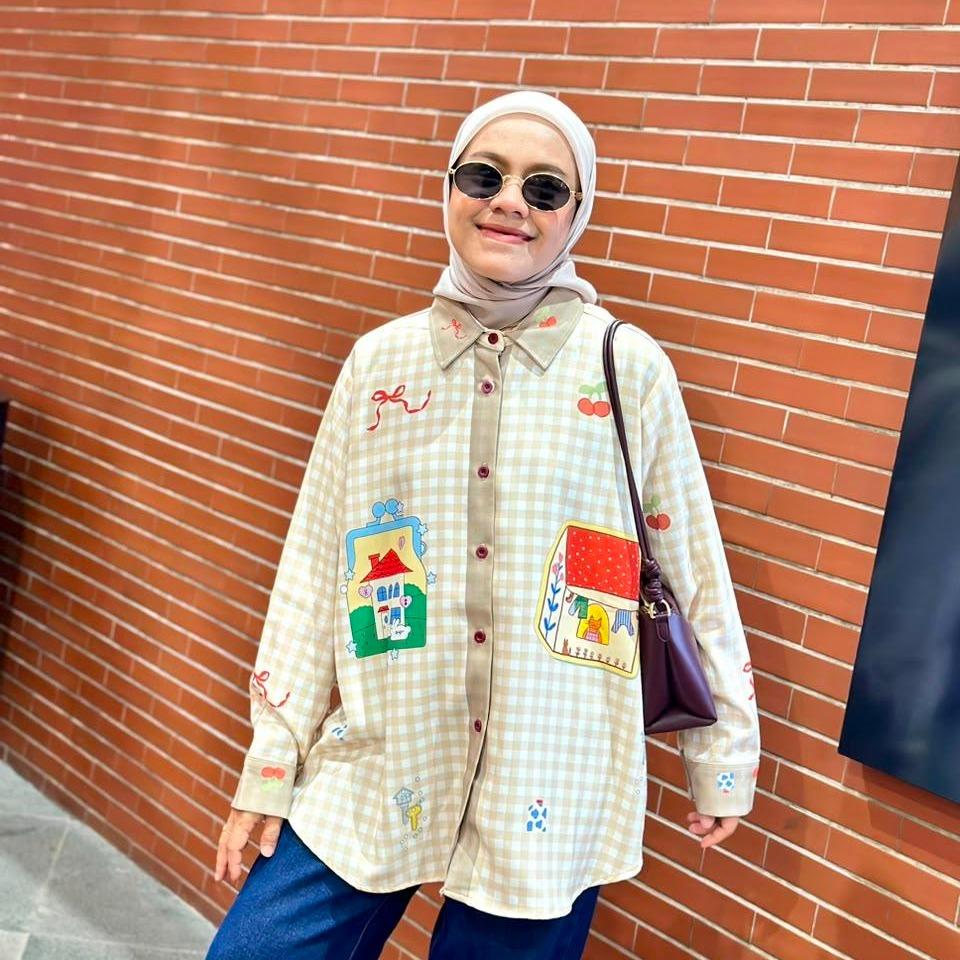 AMEELA.KL KEMEJA FULL PRINT BAHAN LOLY CREP MILEA