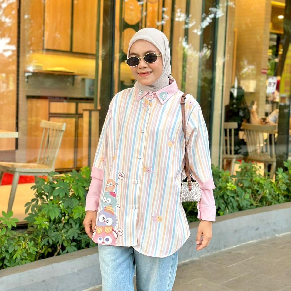 KEMEJA FULL PRINT LOLY CRAPE KAIA BY AMEELA.KL