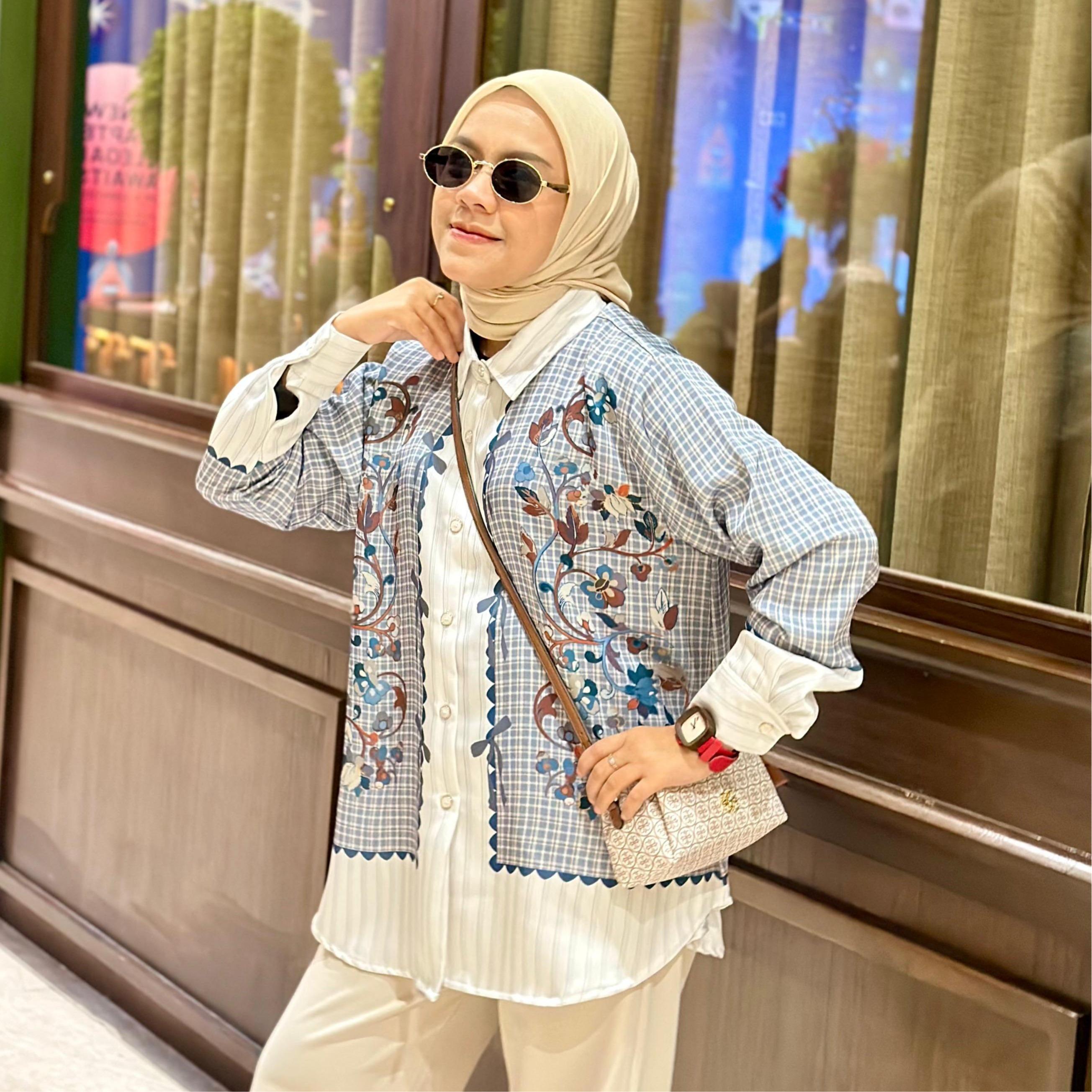 KEMEJA FULL PRINT RAYA SERIES CHESA SILK PREMIUM BY AMEELA.KL
