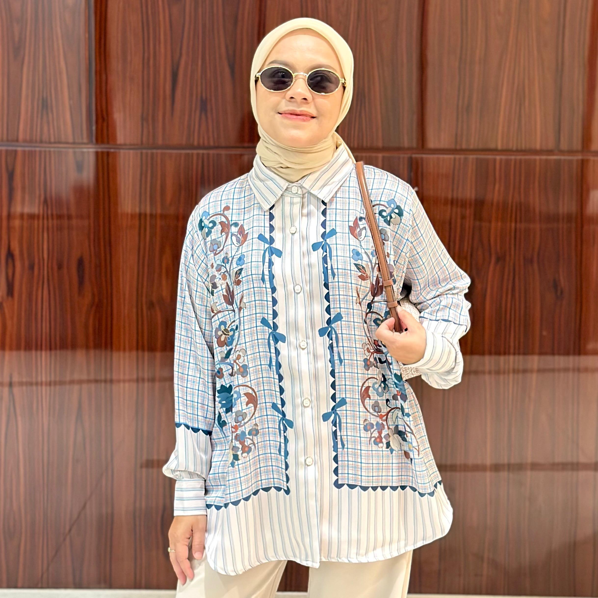 KEMEJA FULL PRINT RAYA SERIES CHESA SILK PREMIUM BY AMEELA.KL
