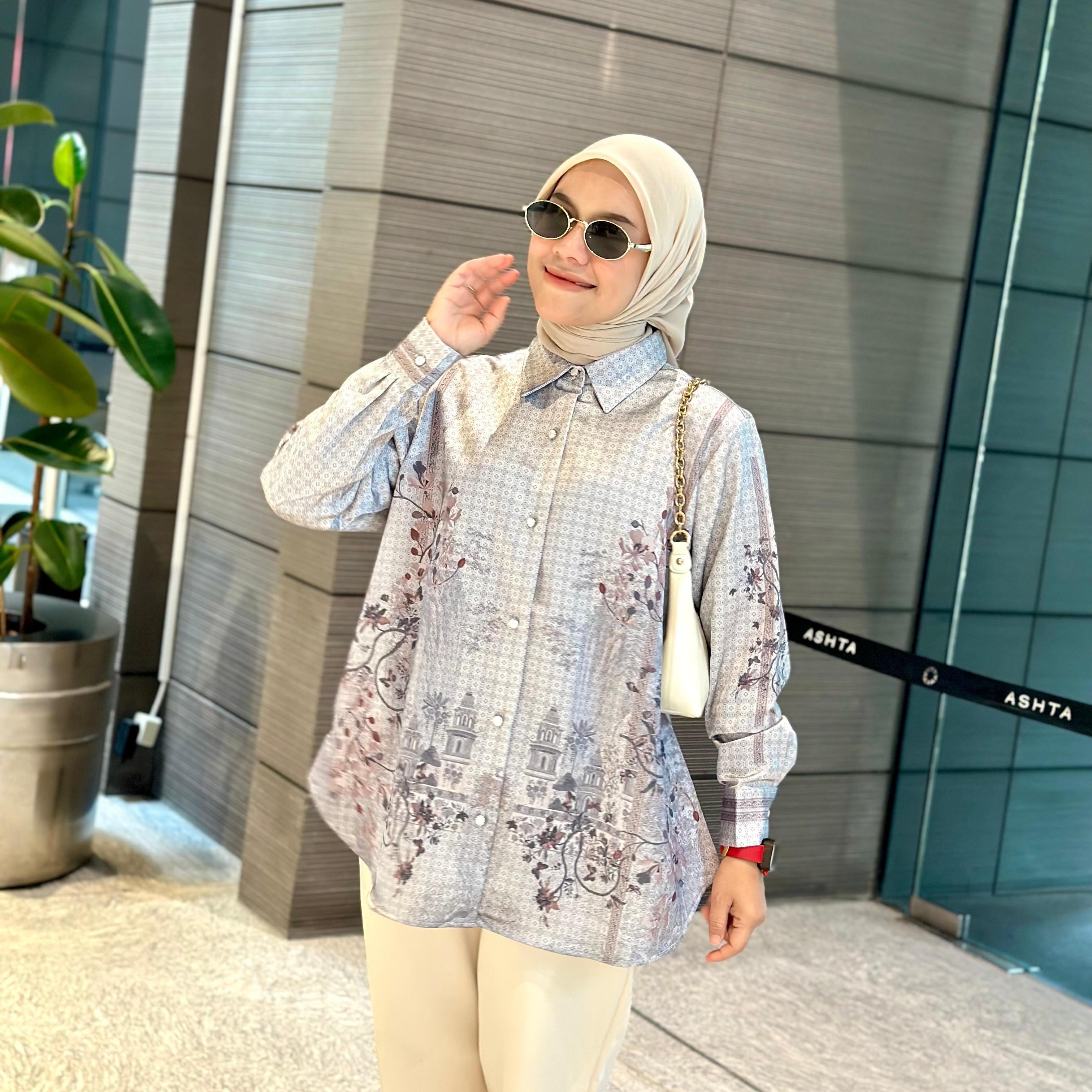 KEMEJA FULL PRINT RAYA SERIES SONAA SILK PREMIUM BY AMEELA.KL