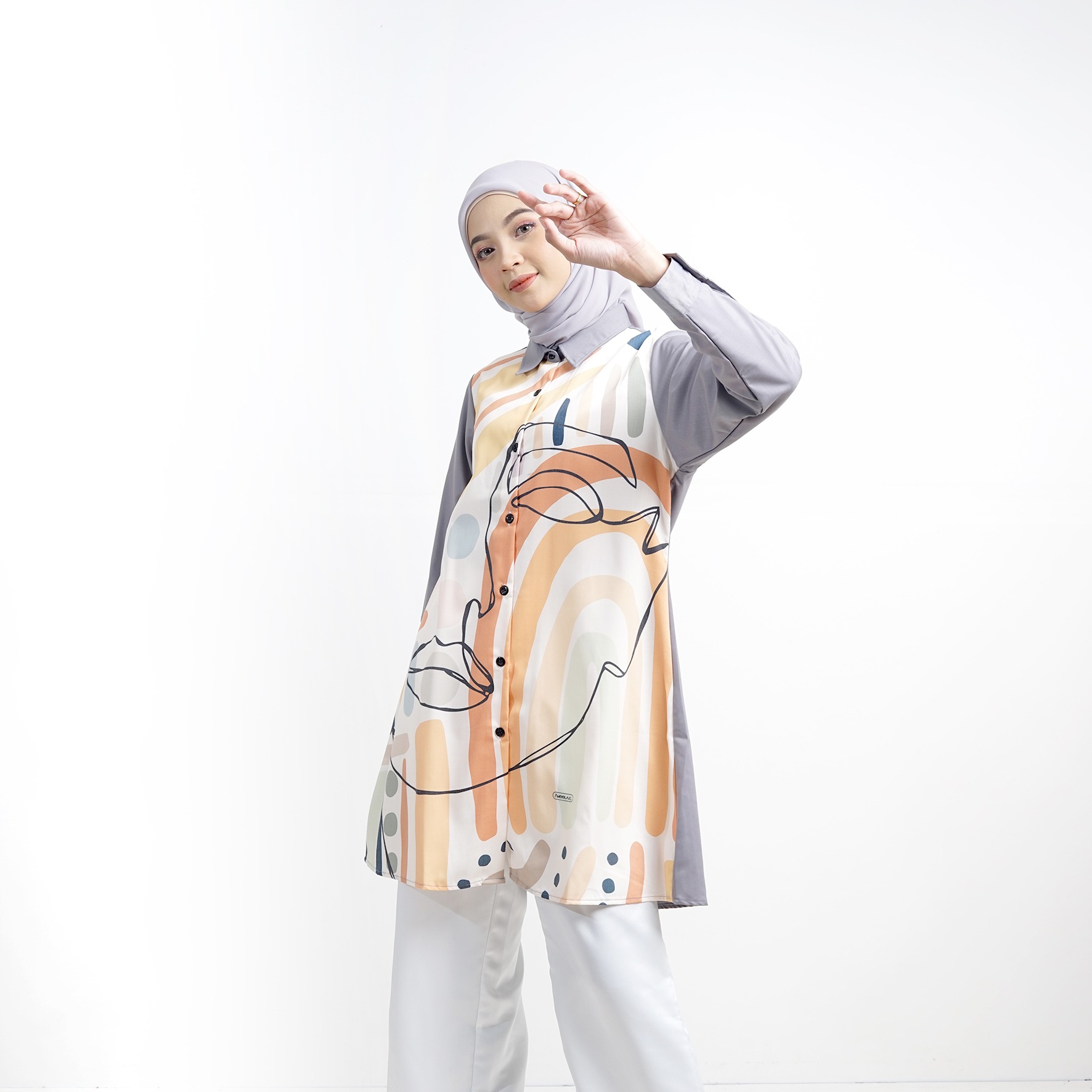 Printed Tunic Face Abstract