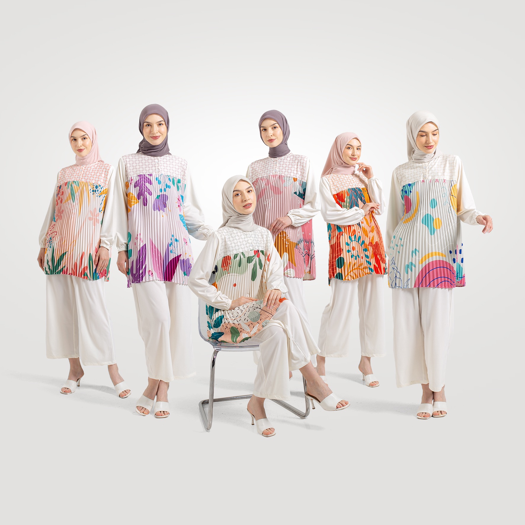 Blouse Plisket Full Print Jasmine by Ameela.KL