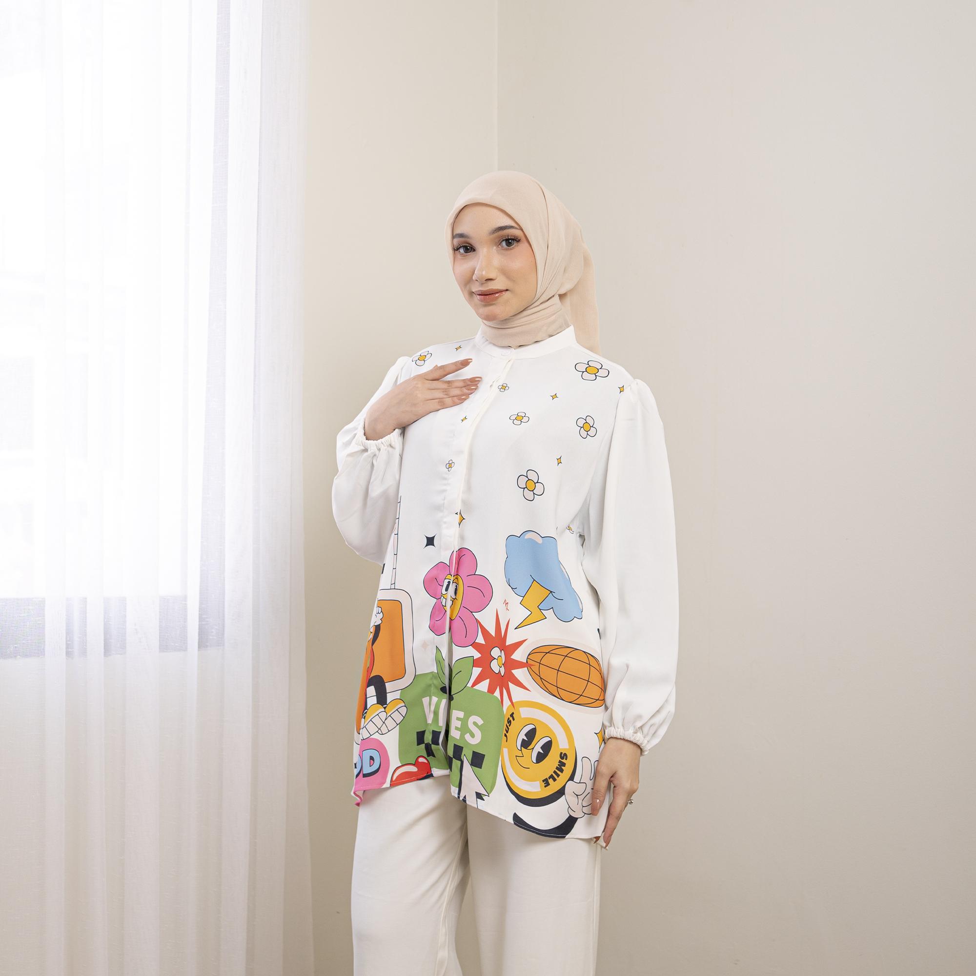 BLOUSE PRINT ARA SILK PERMIUM BY AMEELA.KL