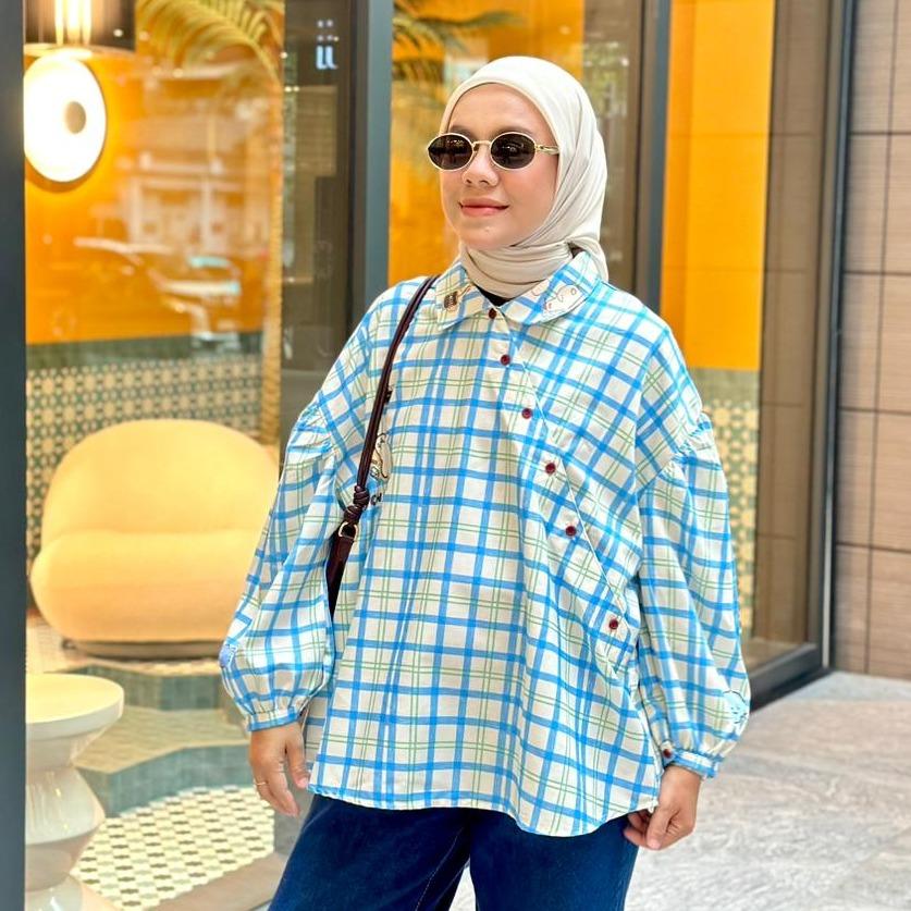 KEMEJA OVERSIZE NUCA KATUN TOYOBO PREMIUM BY AMEELA. KL
