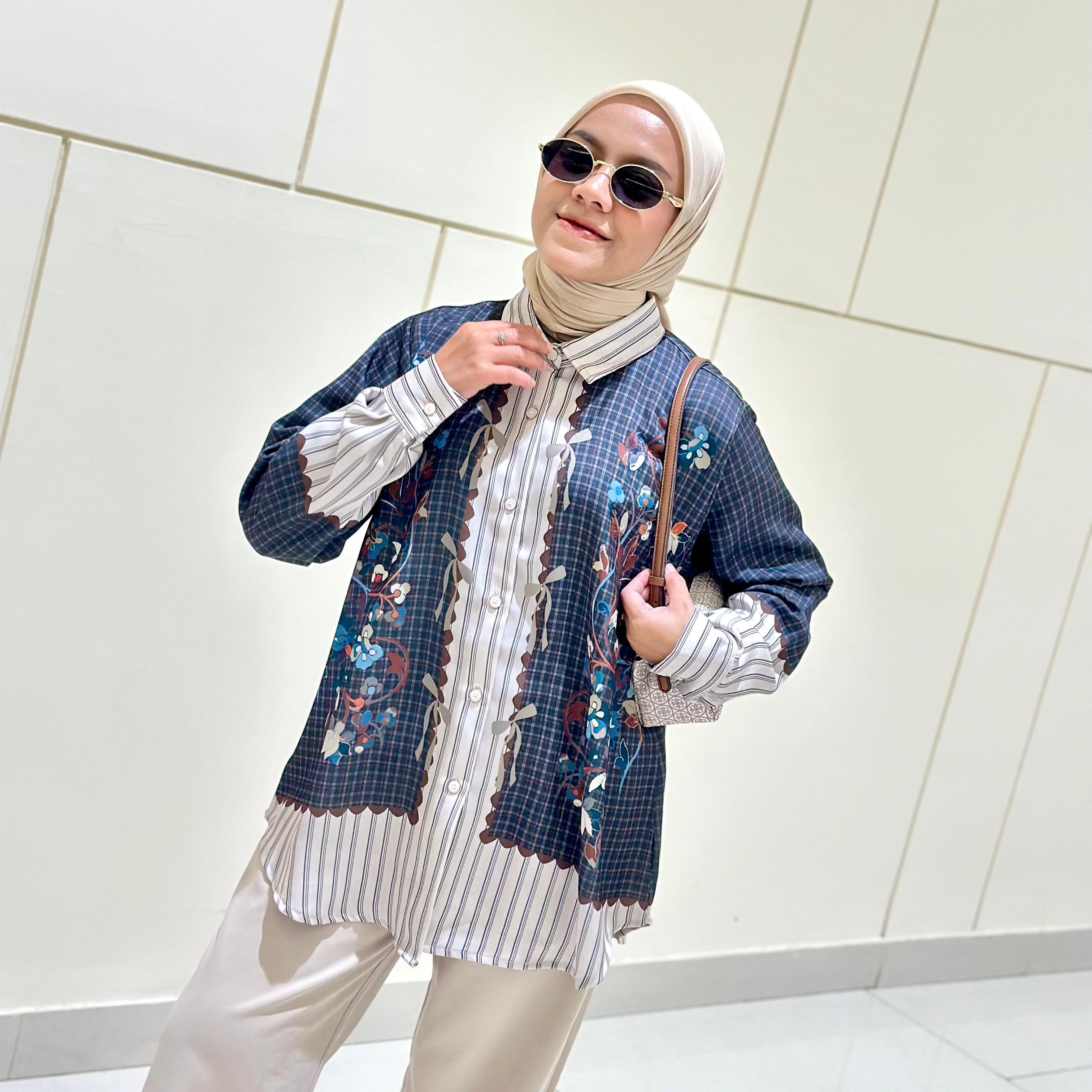 KEMEJA FULL PRINT RAYA SERIES CHESA SILK PREMIUM BY AMEELA.KL