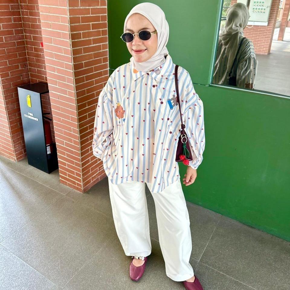 KEMEJA OVERSIZE FULL PRINT KATUN MICA BY AMEELA. KL