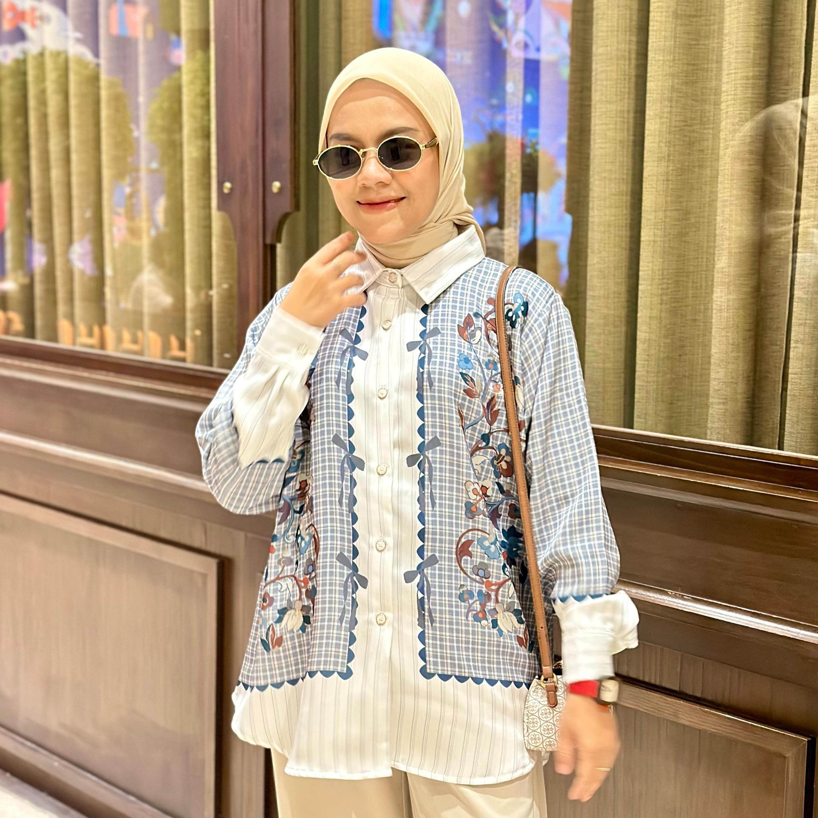 KEMEJA FULL PRINT RAYA SERIES CHESA SILK PREMIUM BY AMEELA.KL