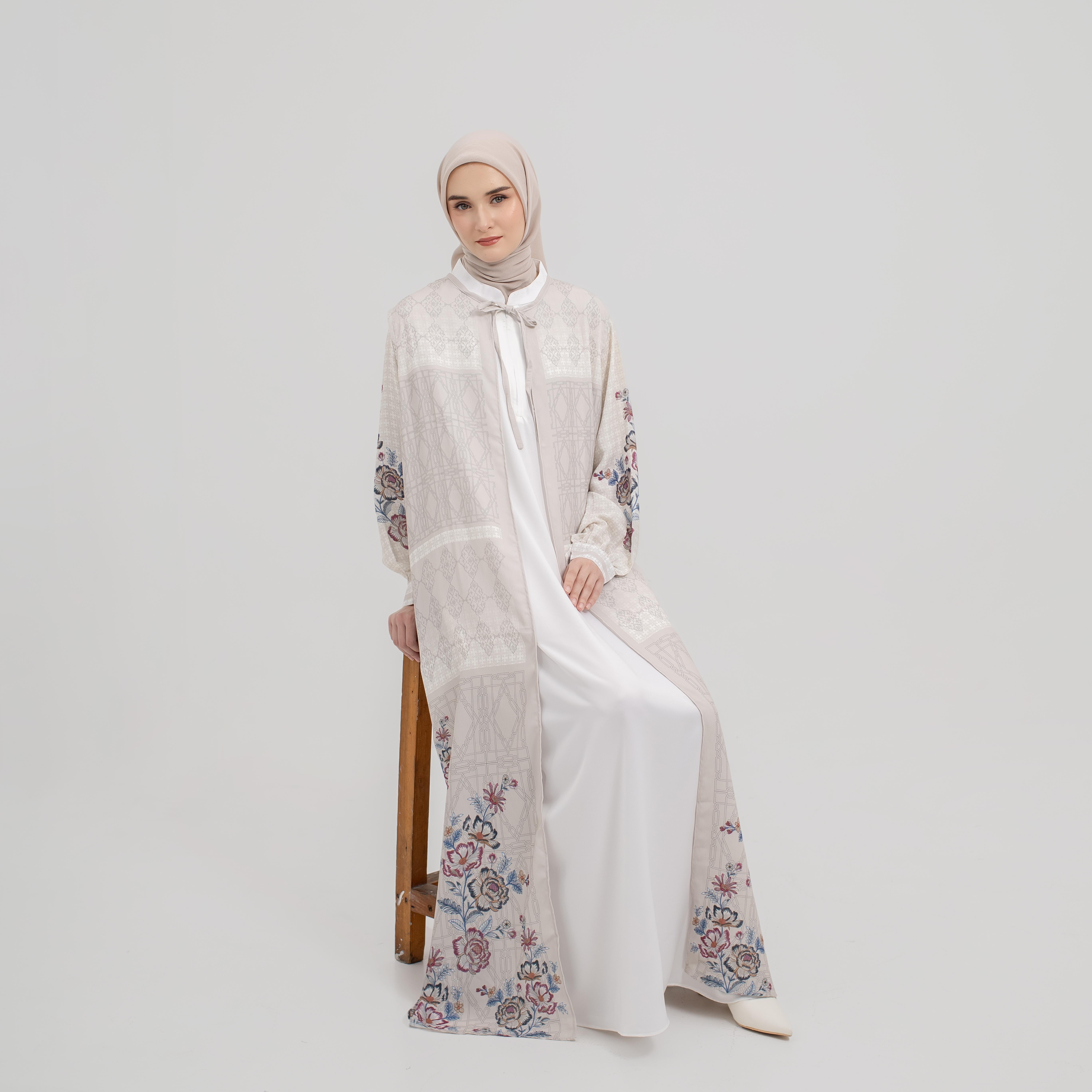 GAMIS RAYA MEERA FULL PRINT DOUBLE PCS BY AMEELA.KL