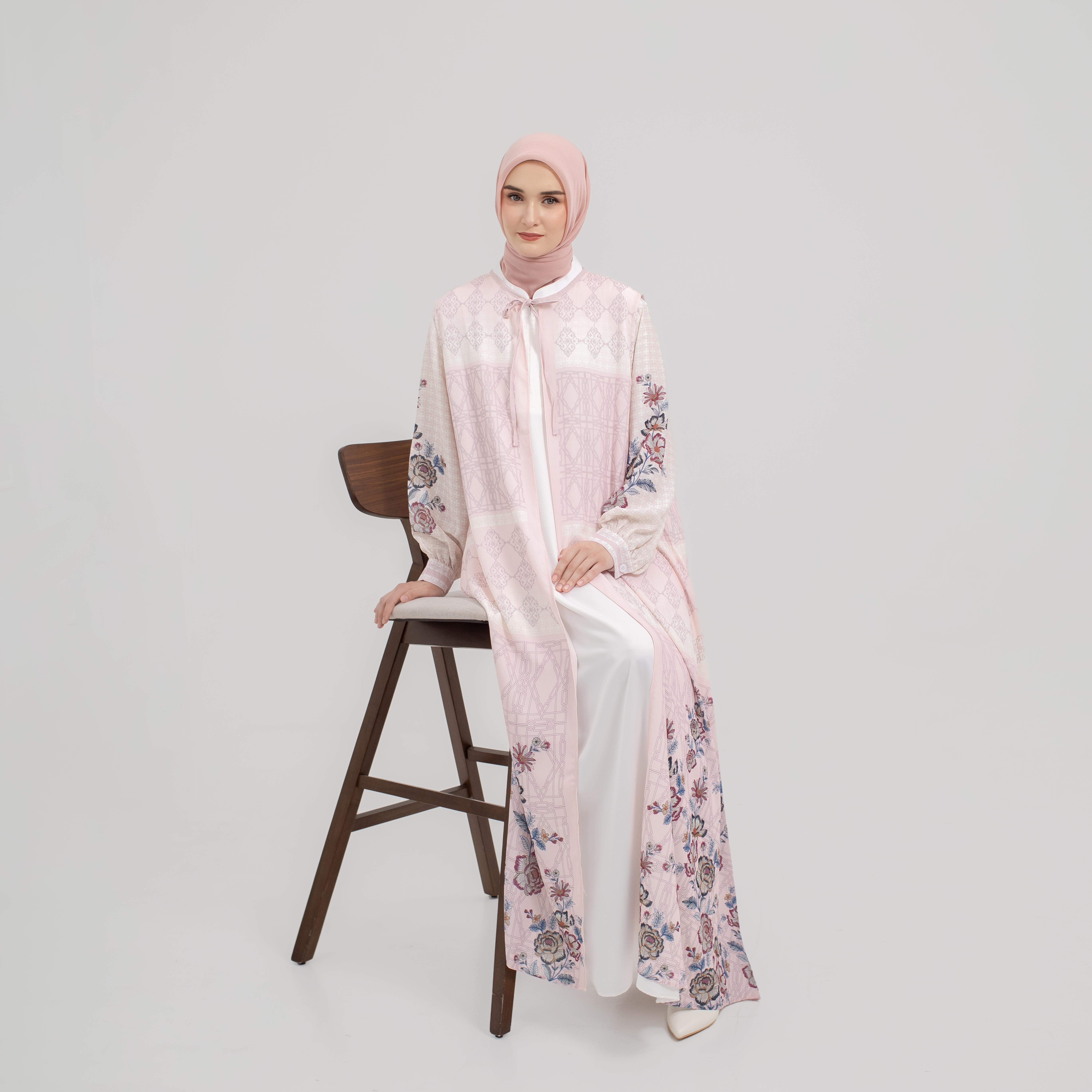 GAMIS RAYA MEERA FULL PRINT DOUBLE PCS BY AMEELA.KL