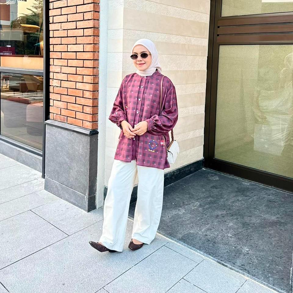 BLOUSE FULL PRINT LOLY CRAP CARREL BY AMEELA.KL