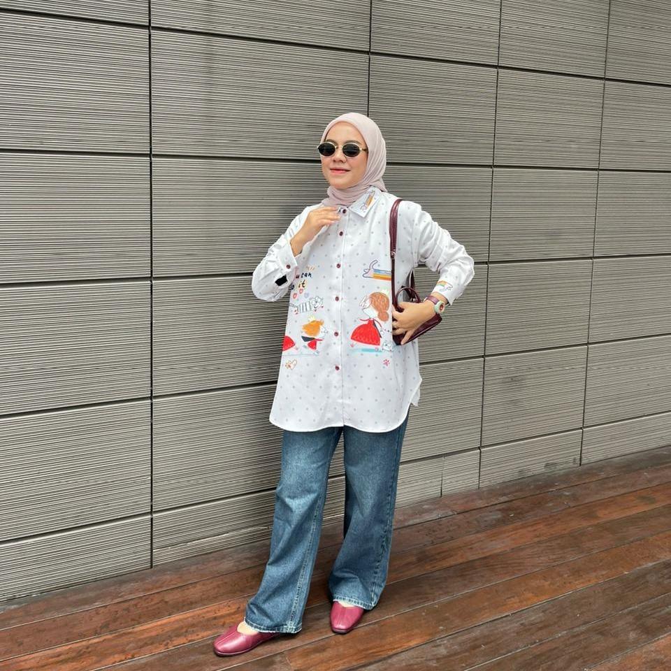 KEMEJA FULL PRINT POLKA STUDIO SILK JOELI BY AMEELA.KL