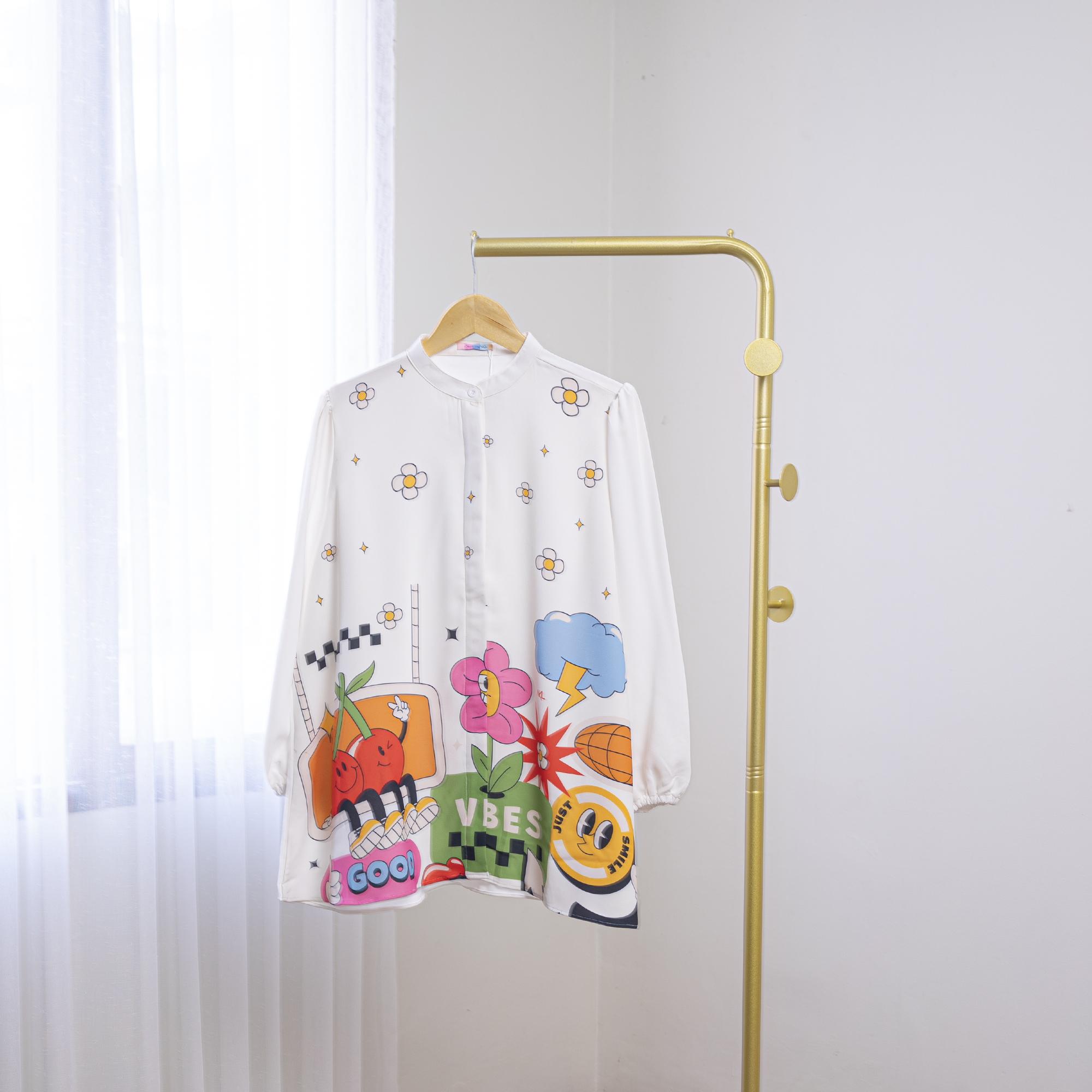 BLOUSE PRINT ARA SILK PERMIUM BY AMEELA.KL