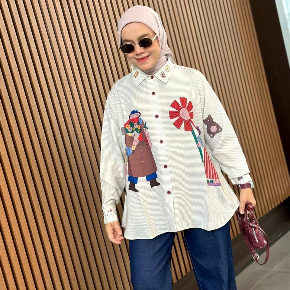 KEMEJA FULL PRINT SALUR ZIGZAG YUKI BY AMEELA.KL