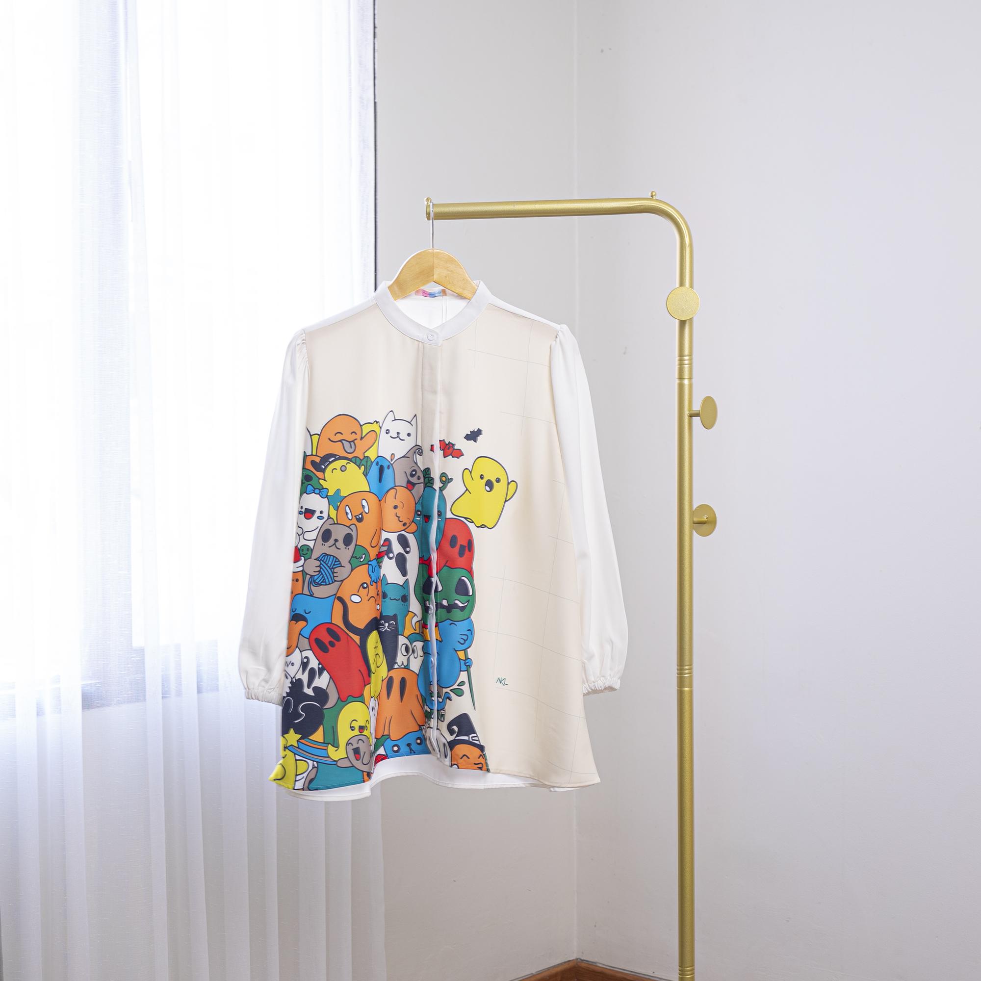 BLOUSE PRINT ARA SILK PERMIUM BY AMEELA.KL