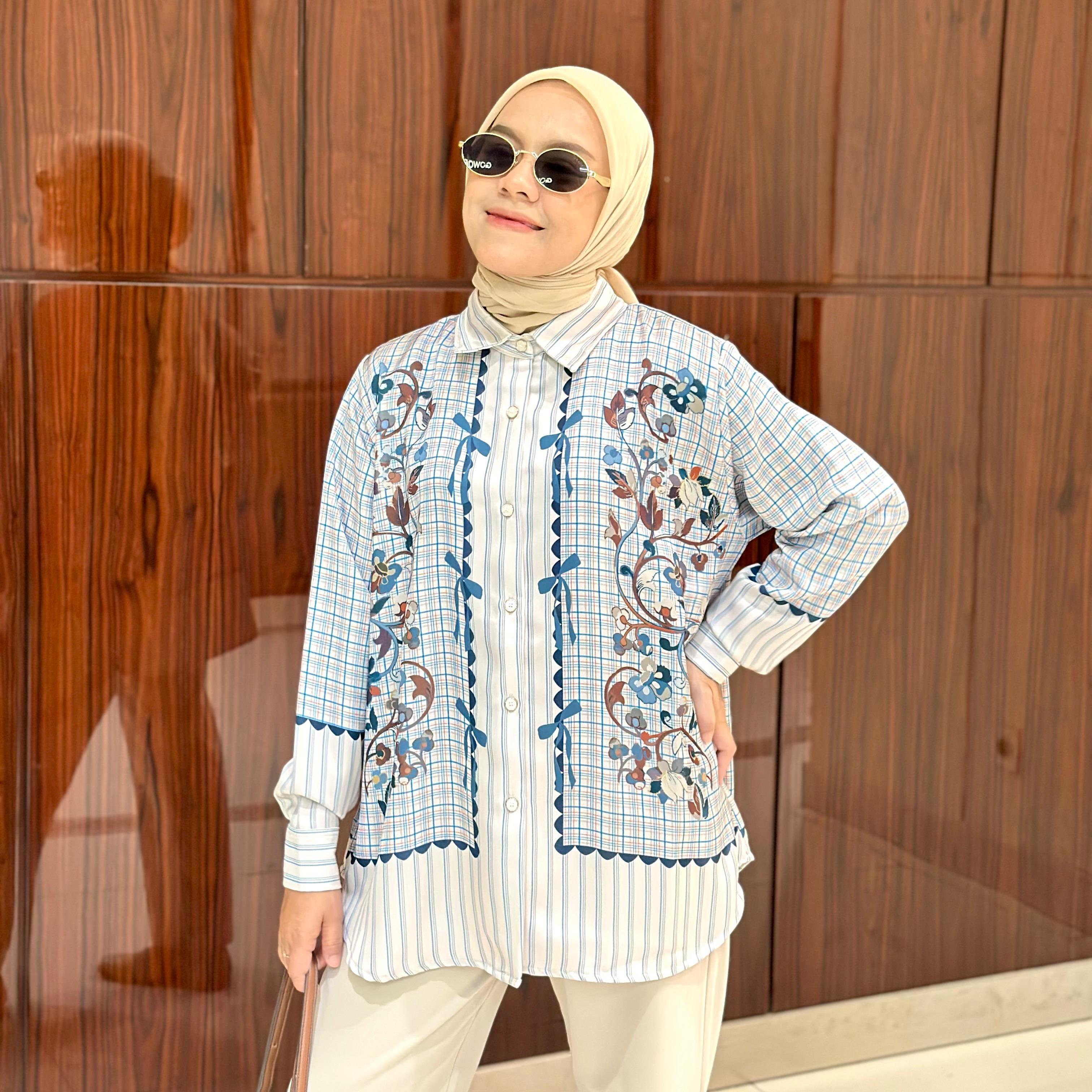 KEMEJA FULL PRINT RAYA SERIES CHESA SILK PREMIUM BY AMEELA.KL