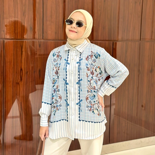 KEMEJA FULL PRINT RAYA SERIES CHESA SILK PREMIUM BY AMEELA.KL