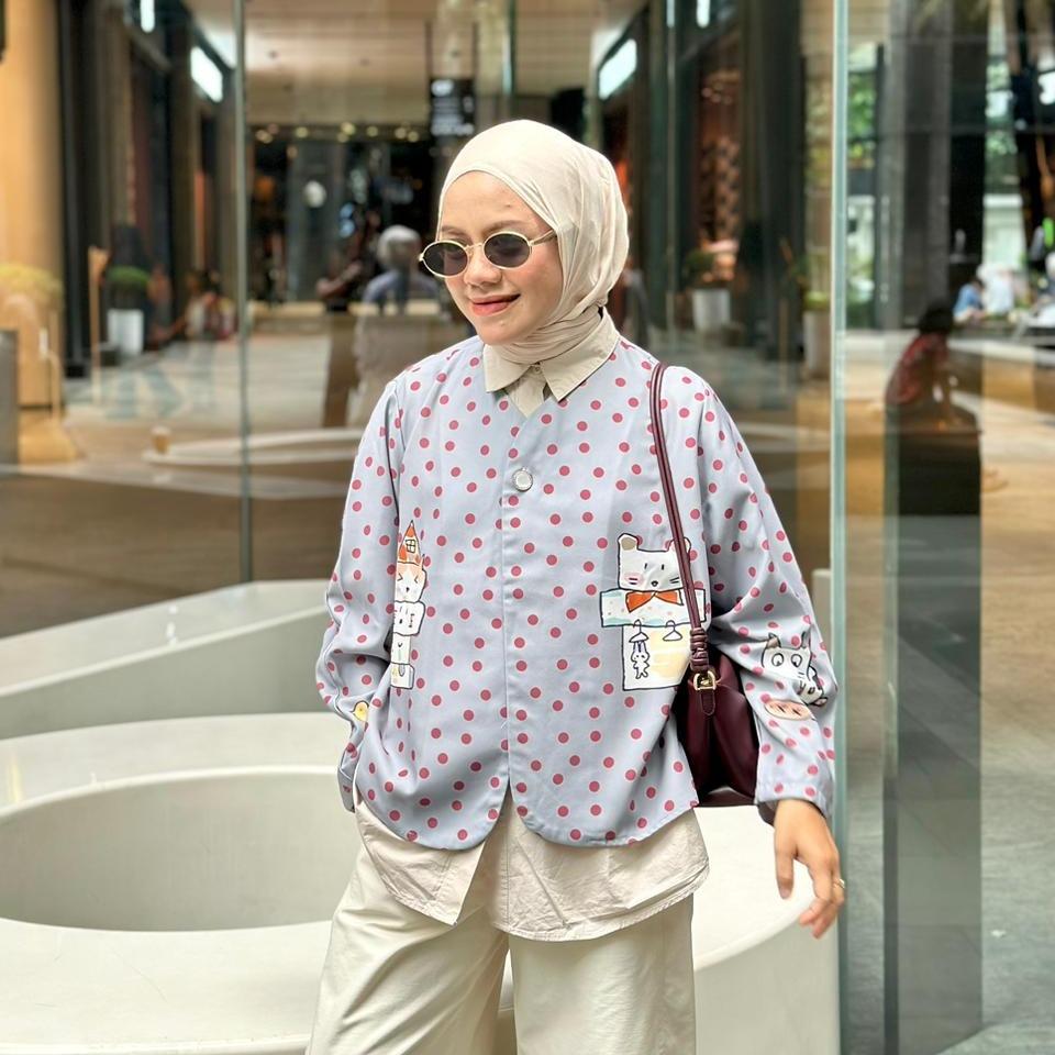 OUTER PRINT POLKA VALERIE LOLY CRAP BY AMEELA.KL