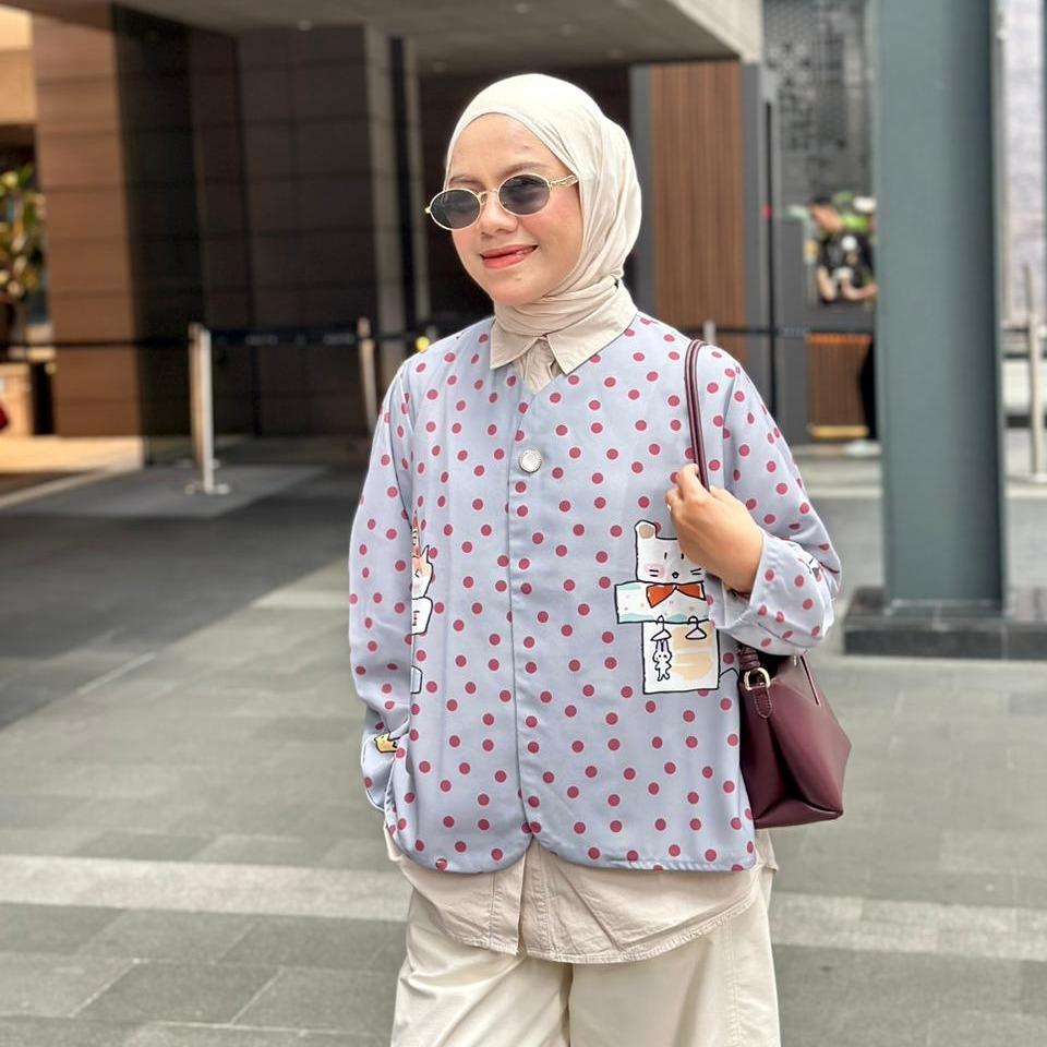 OUTER PRINT POLKA VALERIE LOLY CRAP BY AMEELA.KL