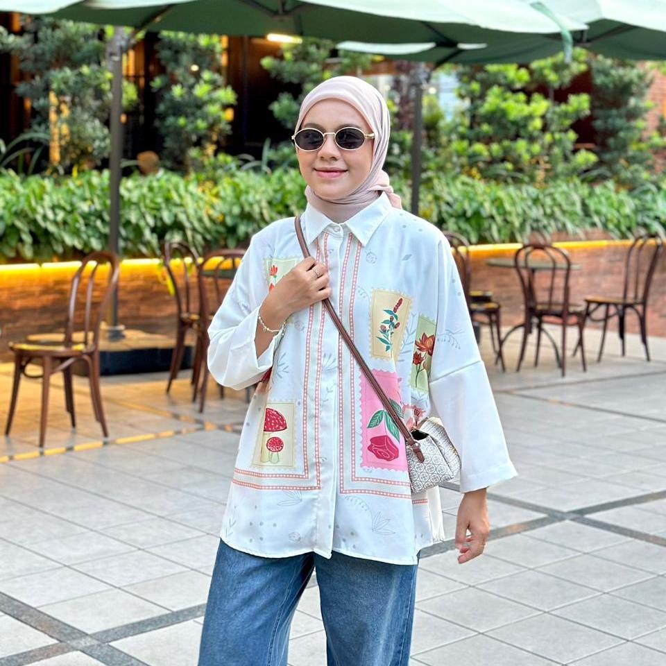 KEMEJA OVERSIZE ARUMI CREP LEONY BY AMEELA. KL