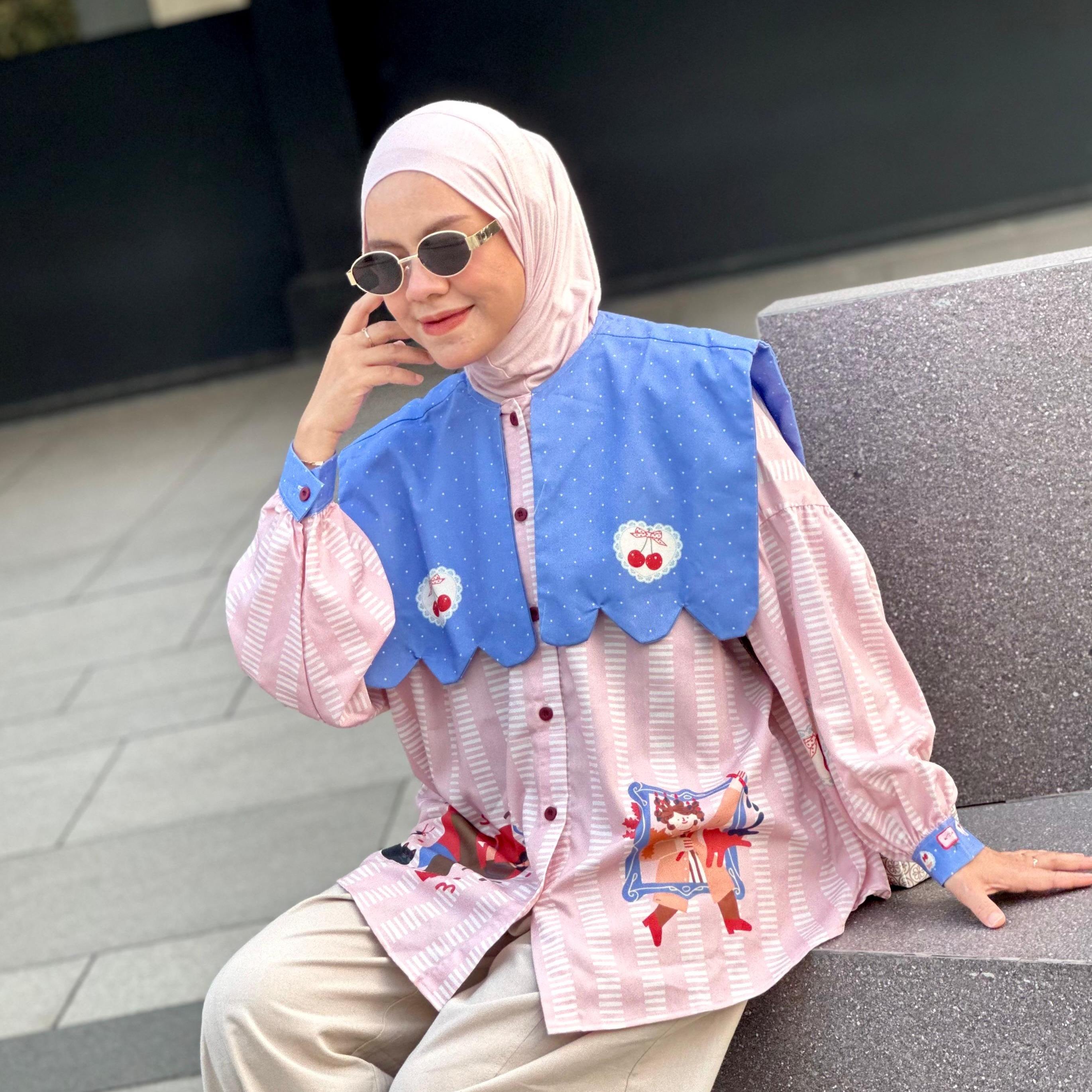 AMEELA. KL BLOUSE FULL PRINT KRAH LUCU MICHE