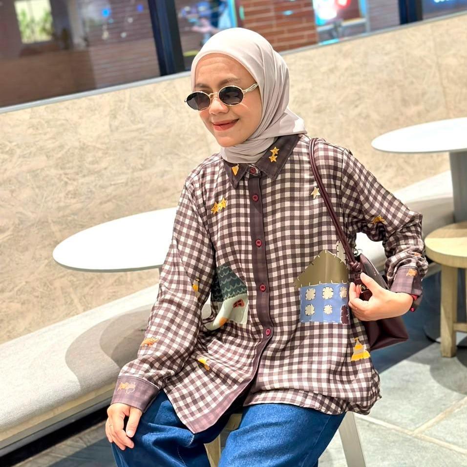 AMEELA.KL KEMEJA FULL PRINT BAHAN LOLY CREP MILEA