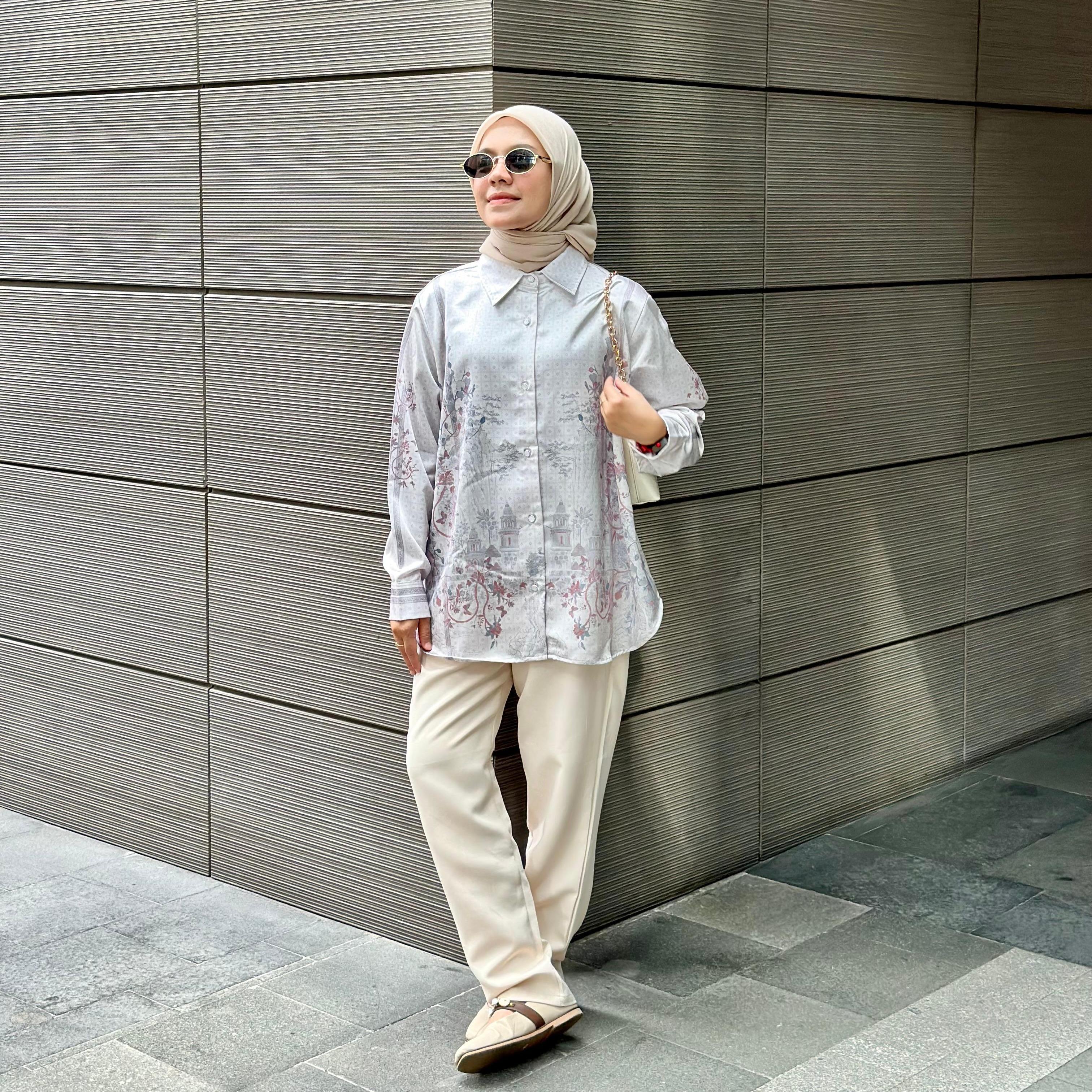 KEMEJA FULL PRINT RAYA SERIES SONAA SILK PREMIUM BY AMEELA.KL