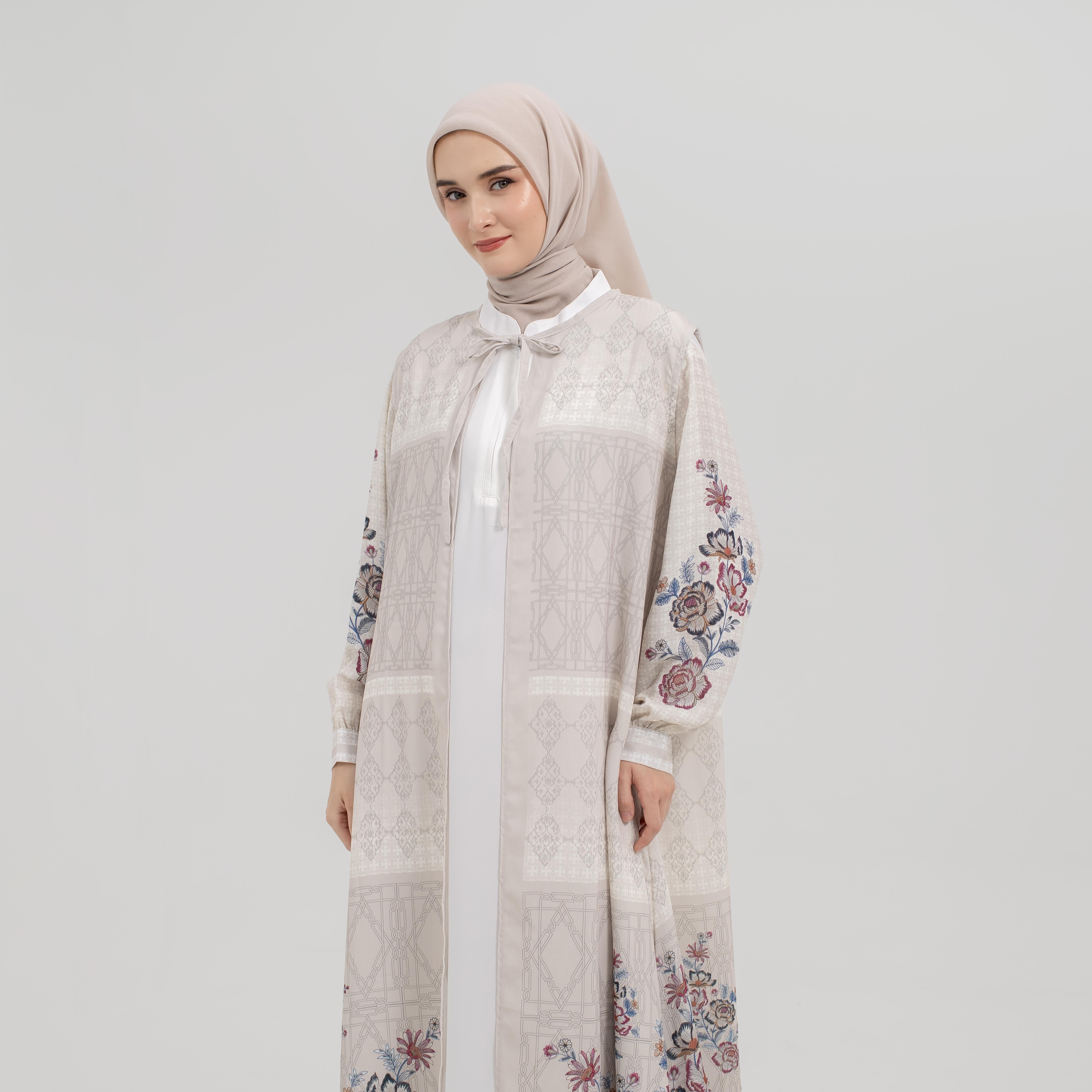 GAMIS RAYA MEERA FULL PRINT DOUBLE PCS BY AMEELA.KL