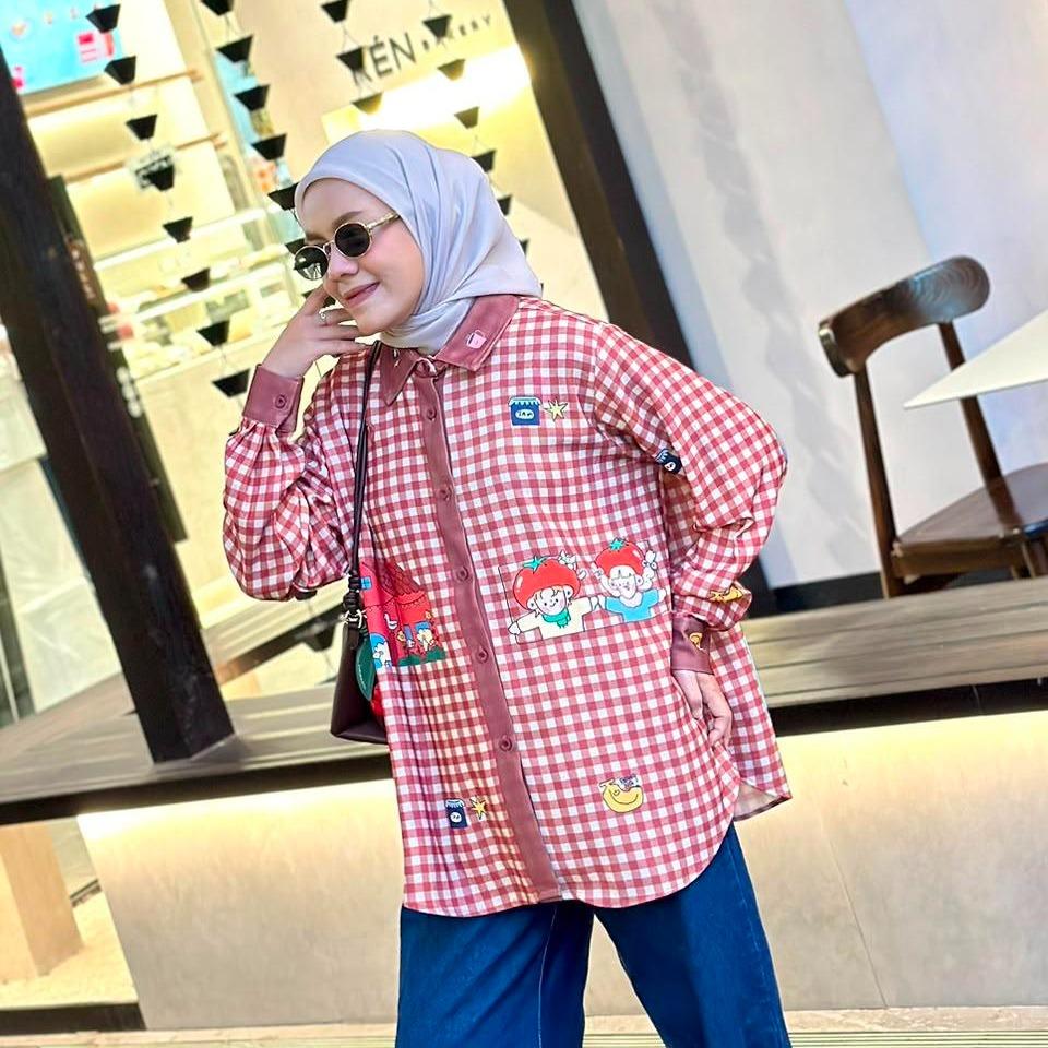 AMEELA.KL KEMEJA FULL PRINT BAHAN LOLY CREP MILEA