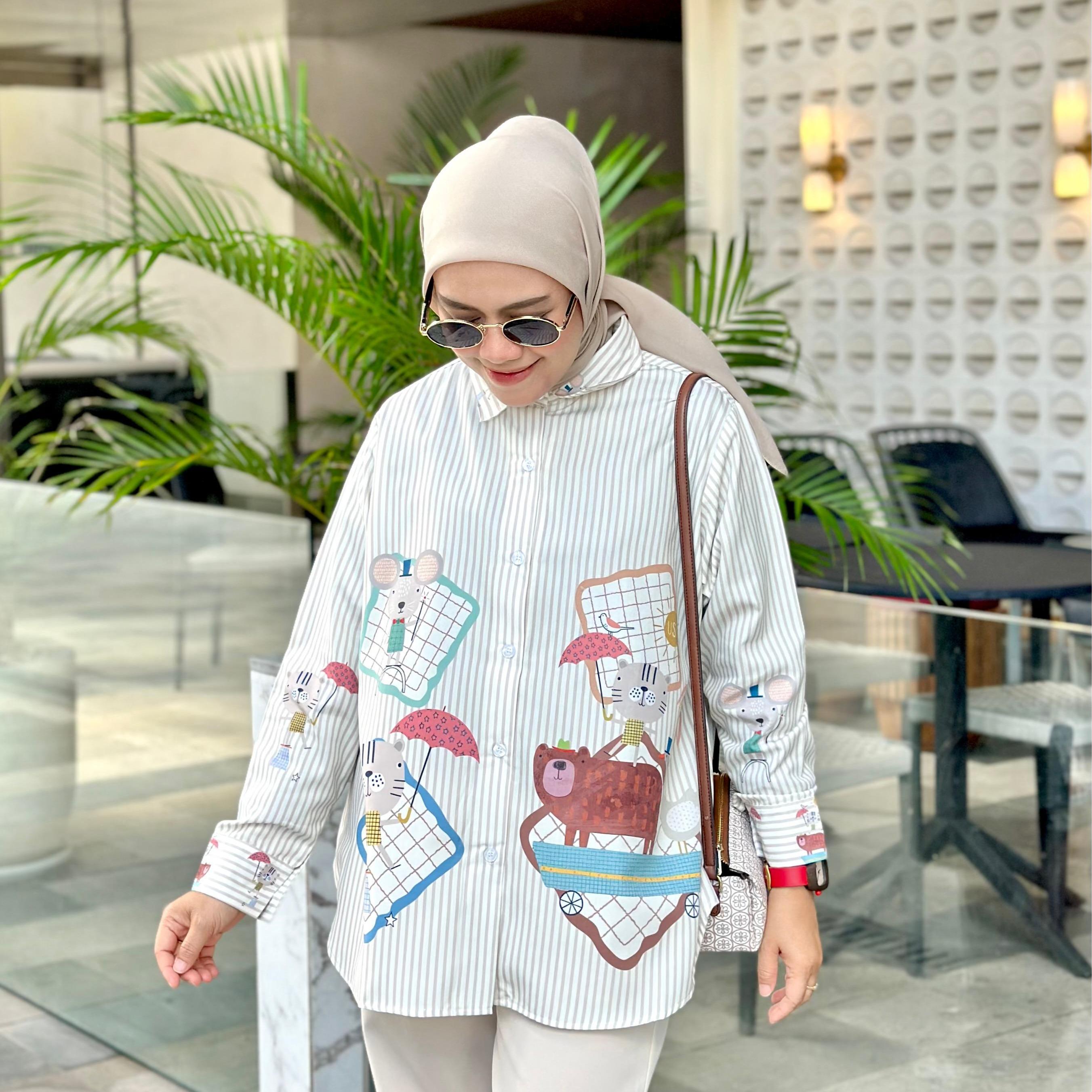 KEMEJA FULL PRINT KATUN TOYOBO LEVIA BY AMEELA.KL