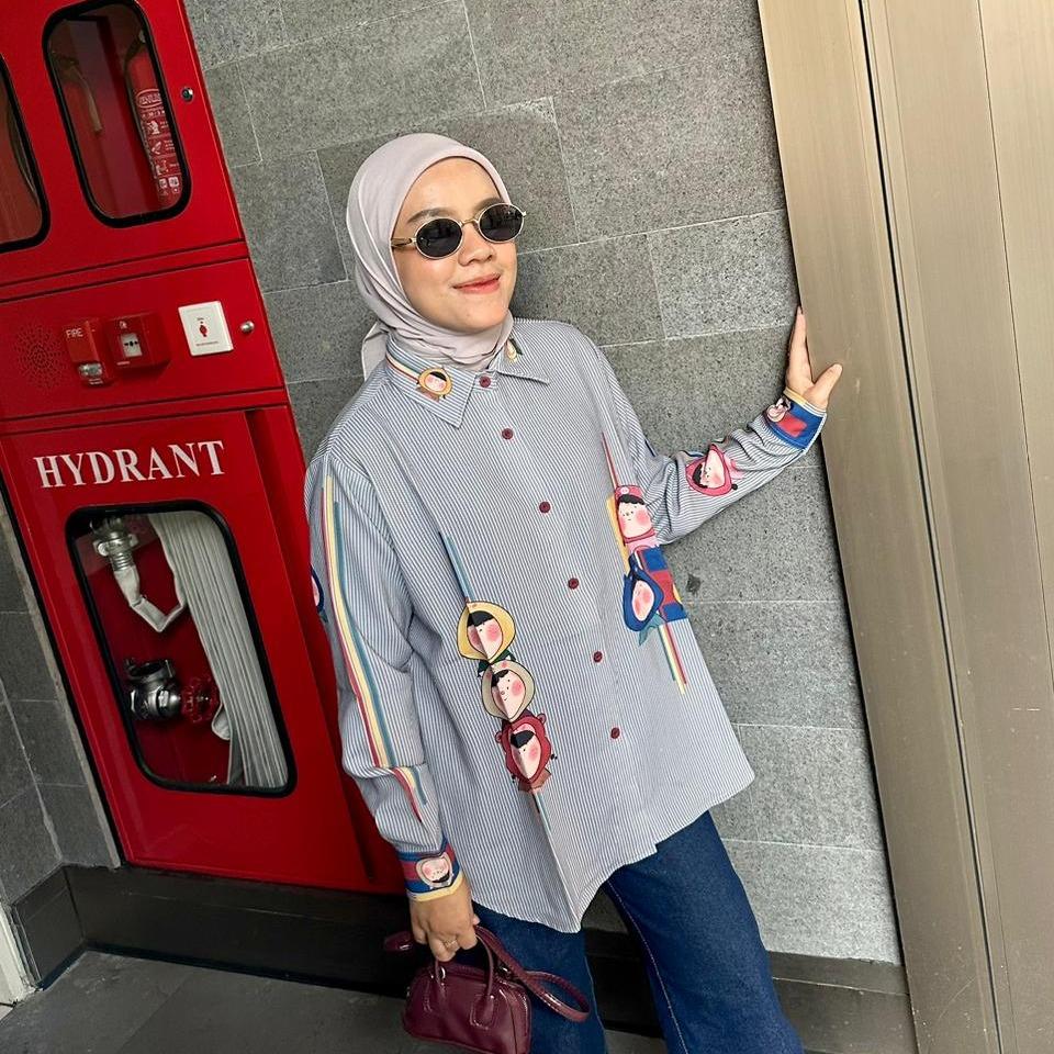 KEMEJA FULL PRINT SALUR ZIGZAG YUKI BY AMEELA.KL