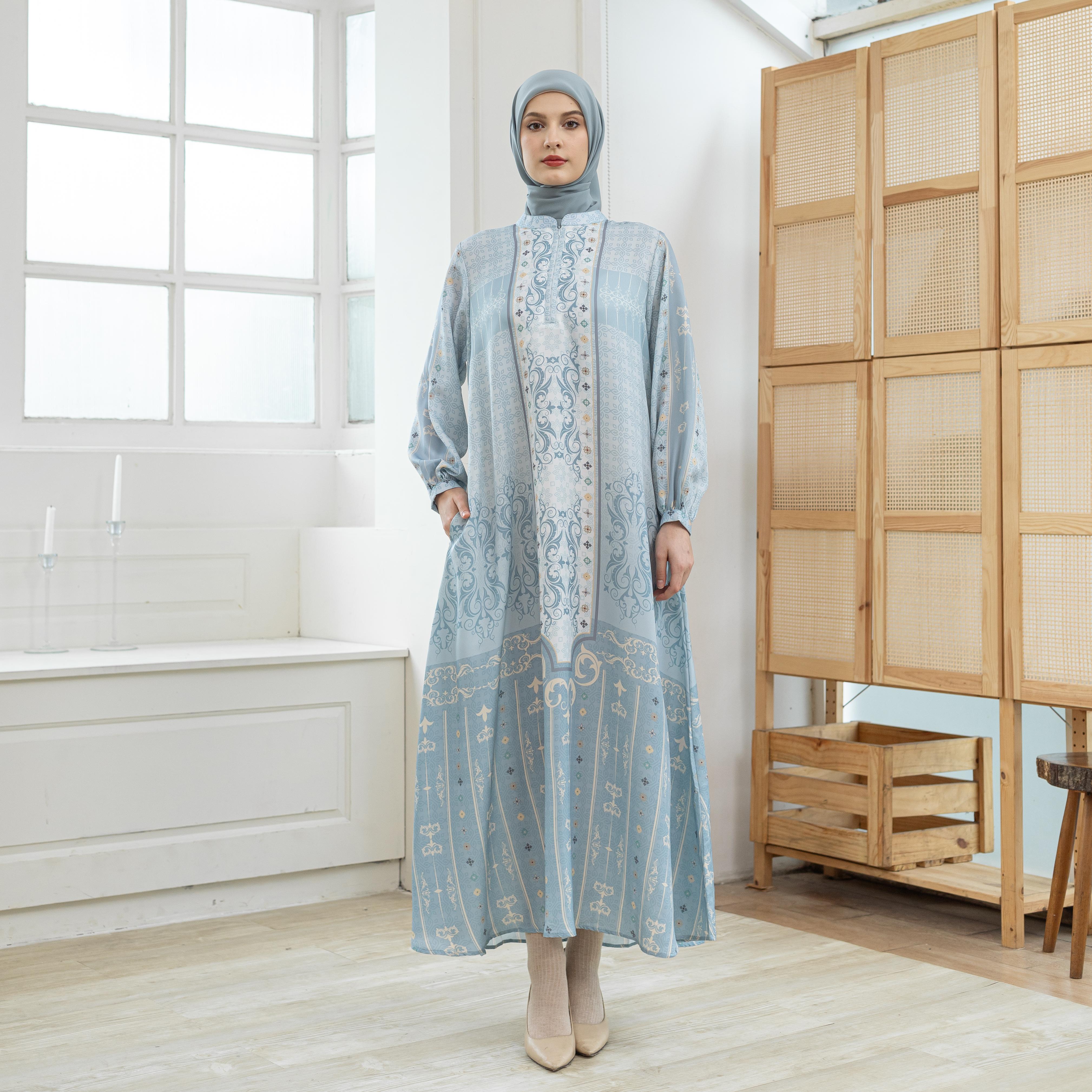 GAMIS FULL PRINT SYAFIRA  EDISI RAYA BY AMEEELA.KL