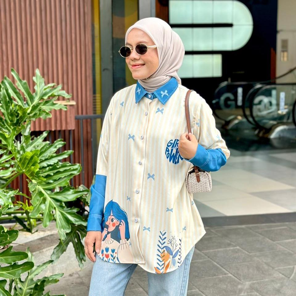 KEMEJA FULL PRINT LOLY CRAPE KAIA BY AMEELA.KL