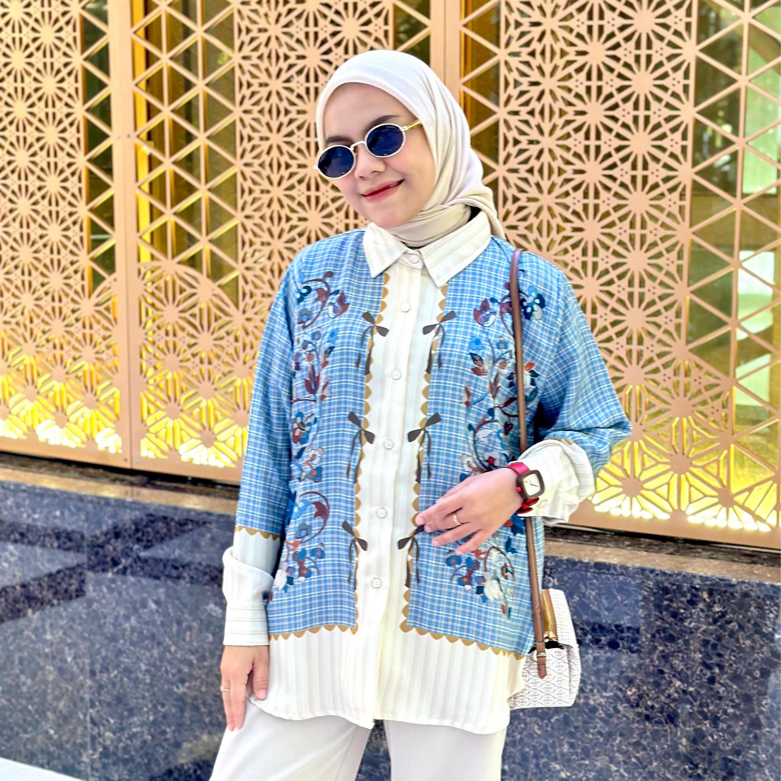 KEMEJA FULL PRINT RAYA SERIES CHESA SILK PREMIUM BY AMEELA.KL