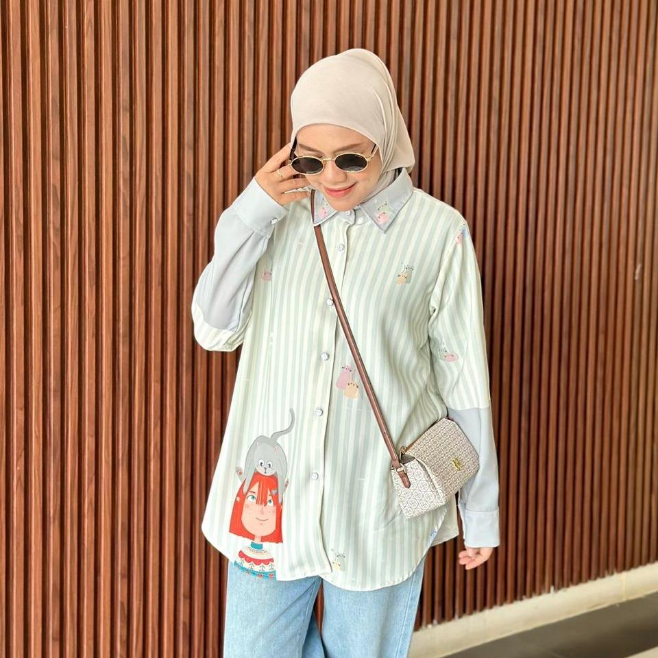 KEMEJA FULL PRINT LOLY CRAPE KAIA BY AMEELA.KL