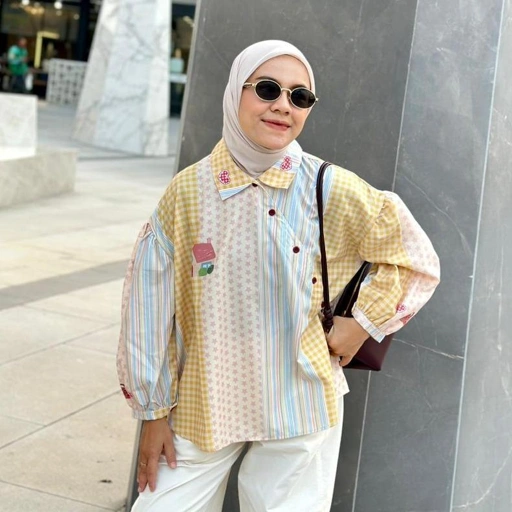 KEMEJA OVERSIZE KATUN TOYOBO JASEE BY AMEELA. KL