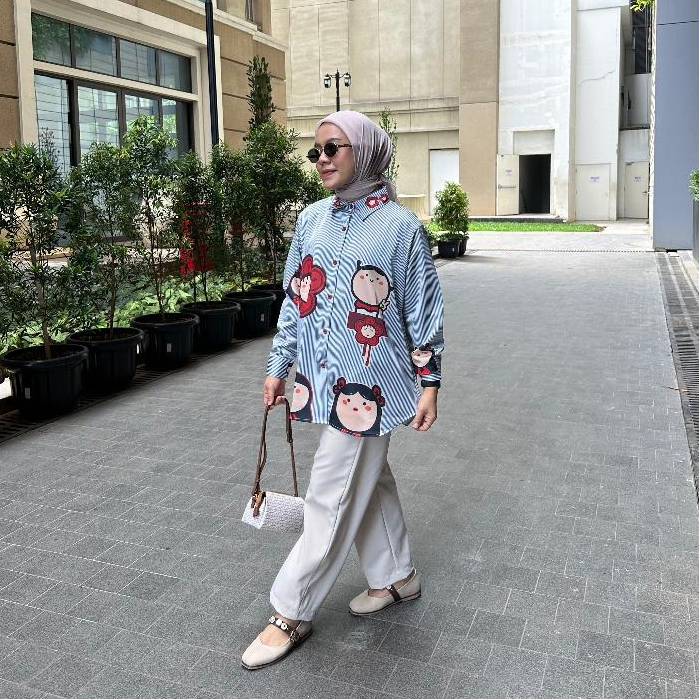 KEMEJA SALUR FULL PRINT SORA BY AMEELA.KL