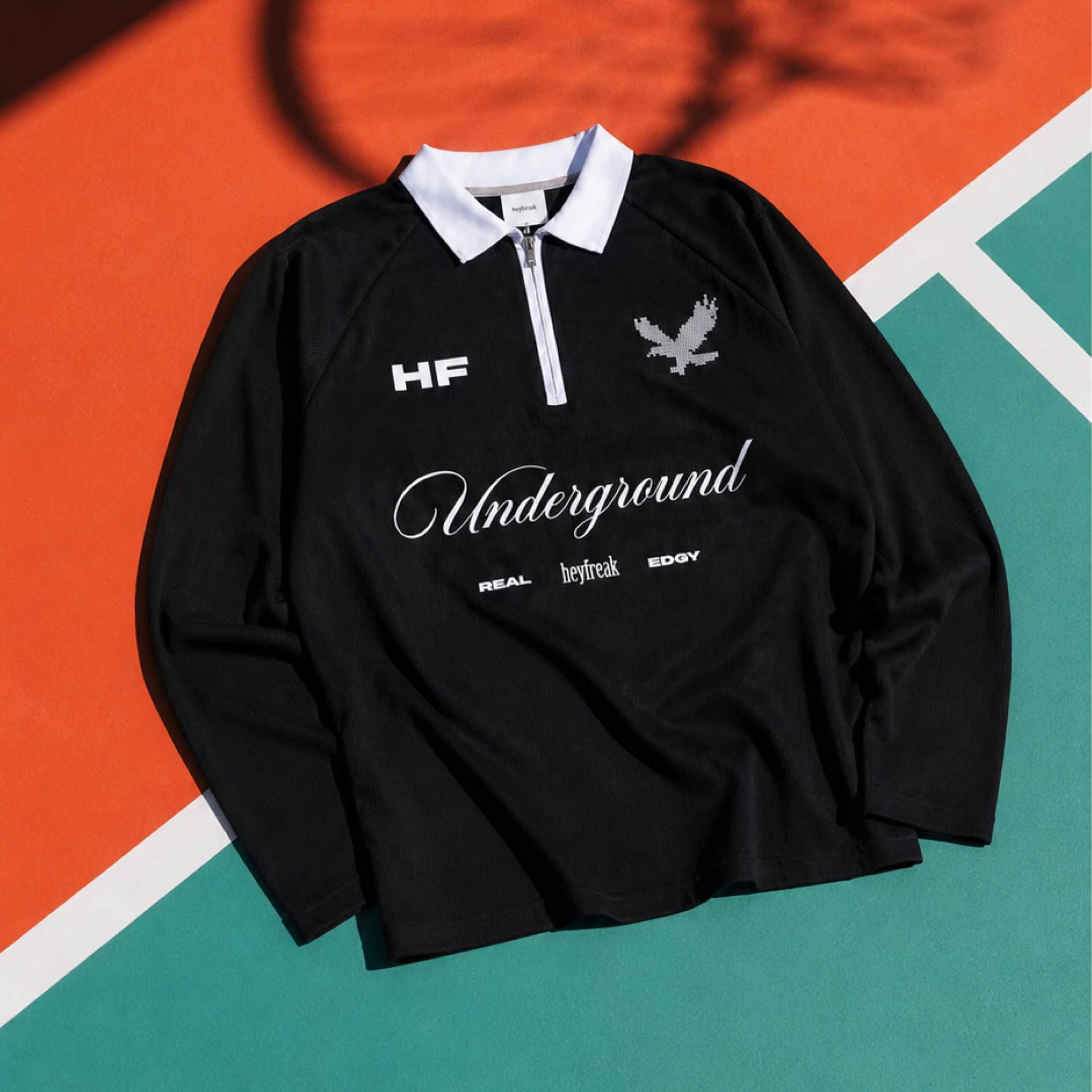 Heyfreak Polo Sport Longsleeve Waffle Knit