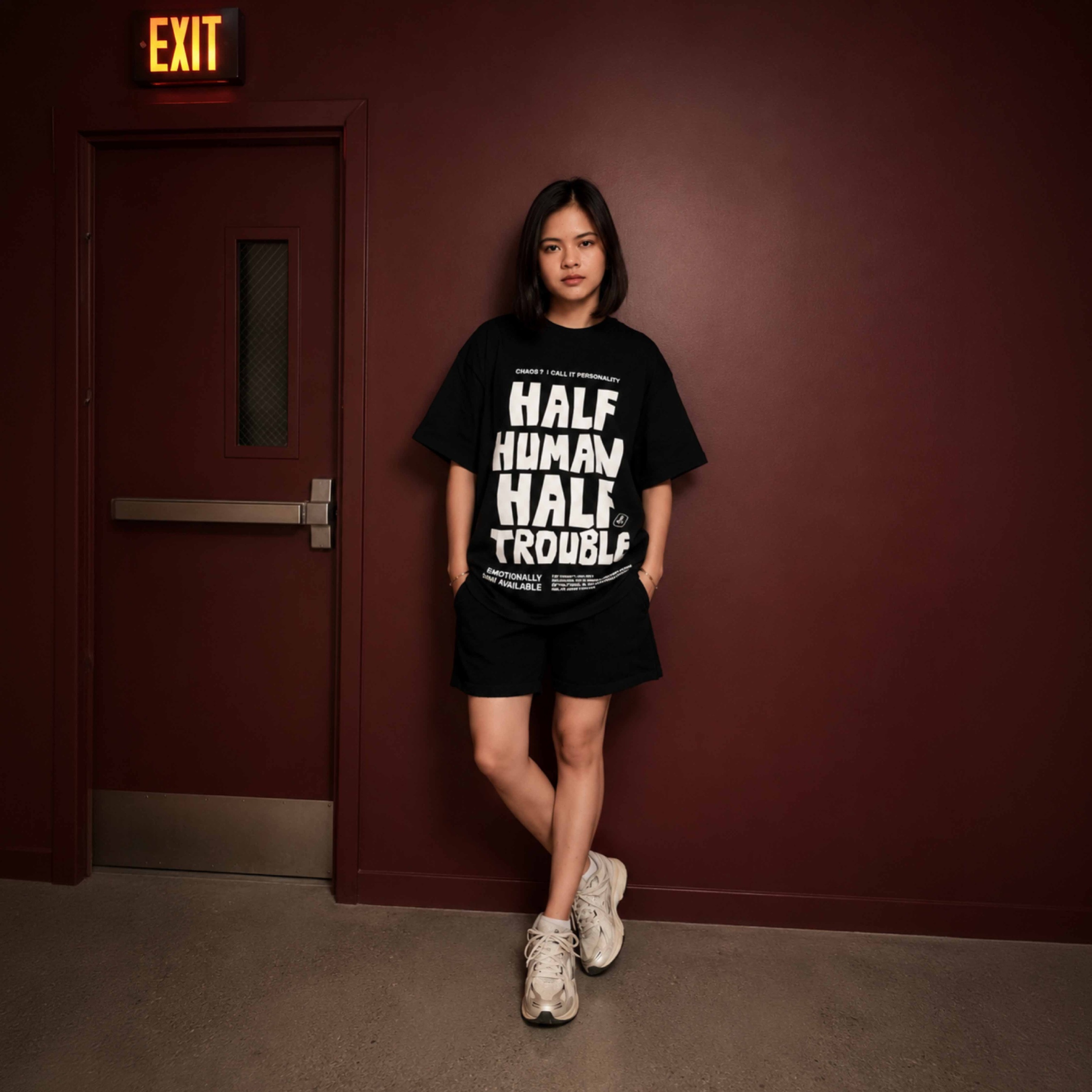 Heyfreak T-shirt Boxy Oversize Human And Trouble