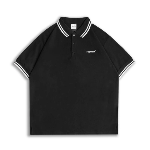 Image of Heyfreak Polo Shirt Basic Logo Black V2